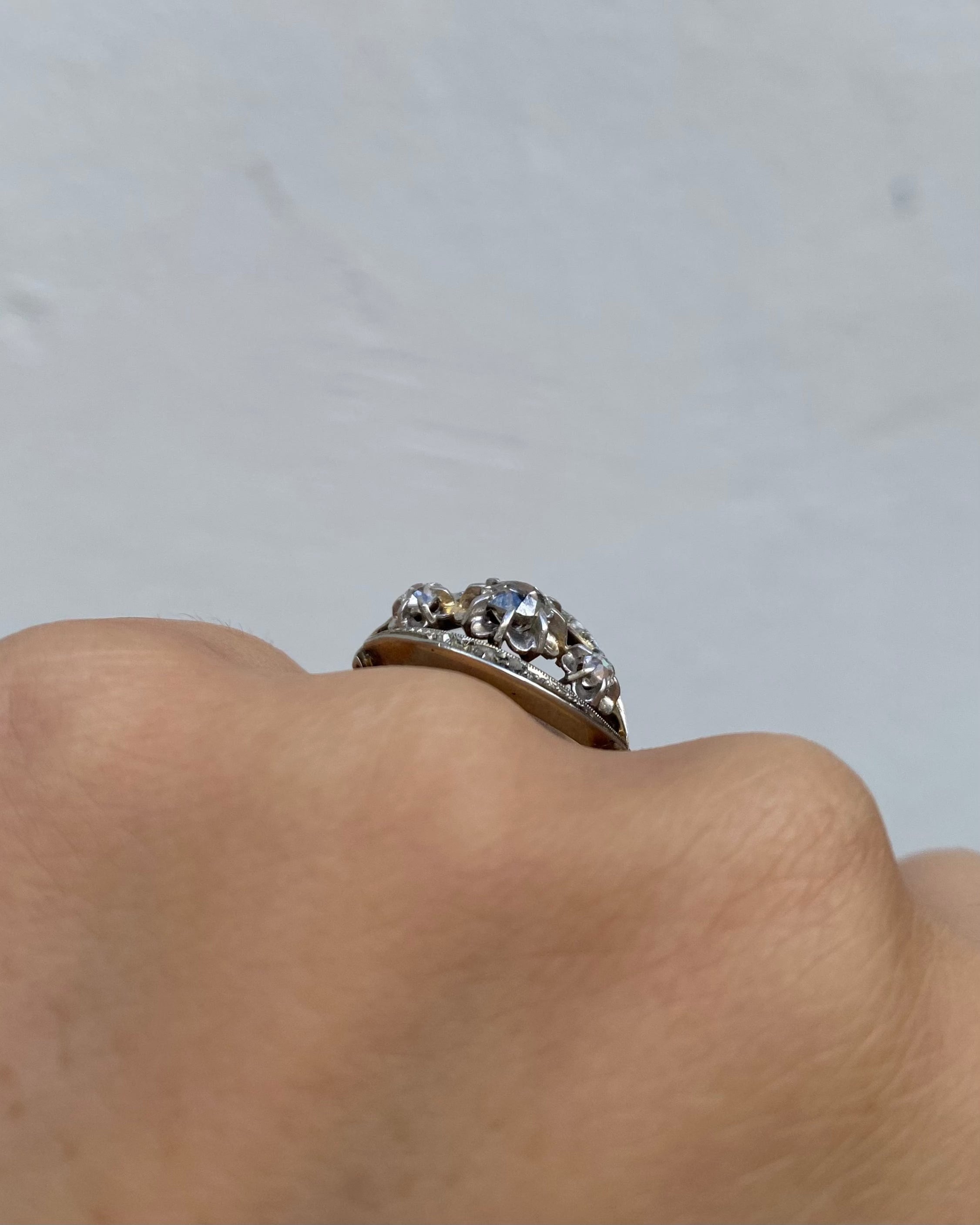 Bague Trilogie Art Déco Diamants 0.63 carats "Agnès"