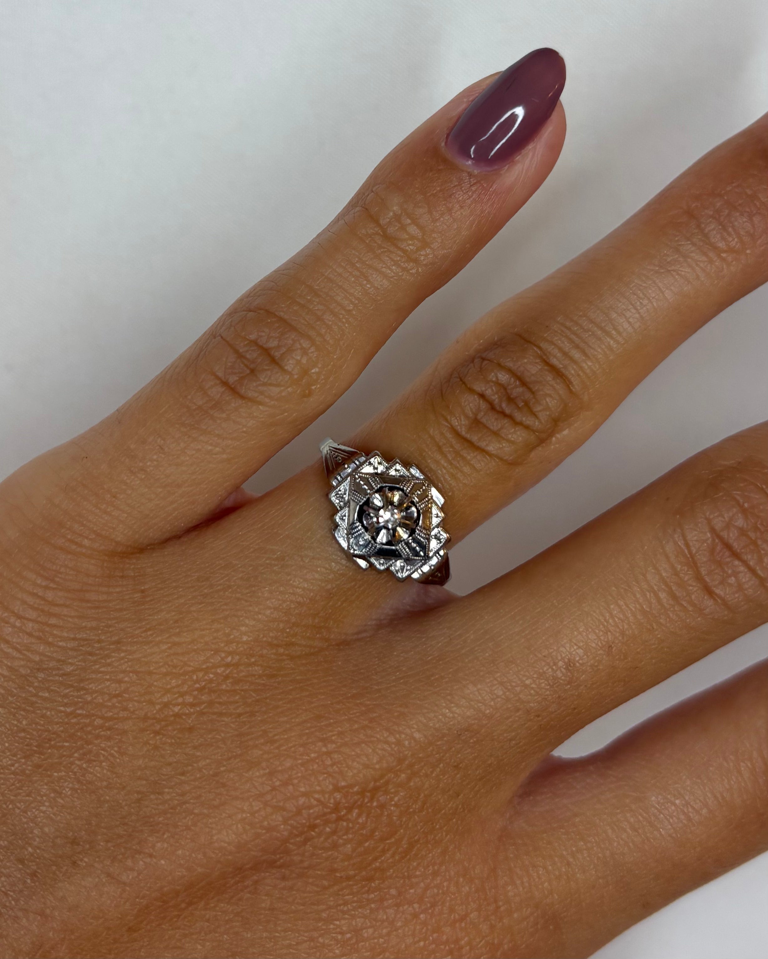 Bague Art Déco Diamant "Megan"