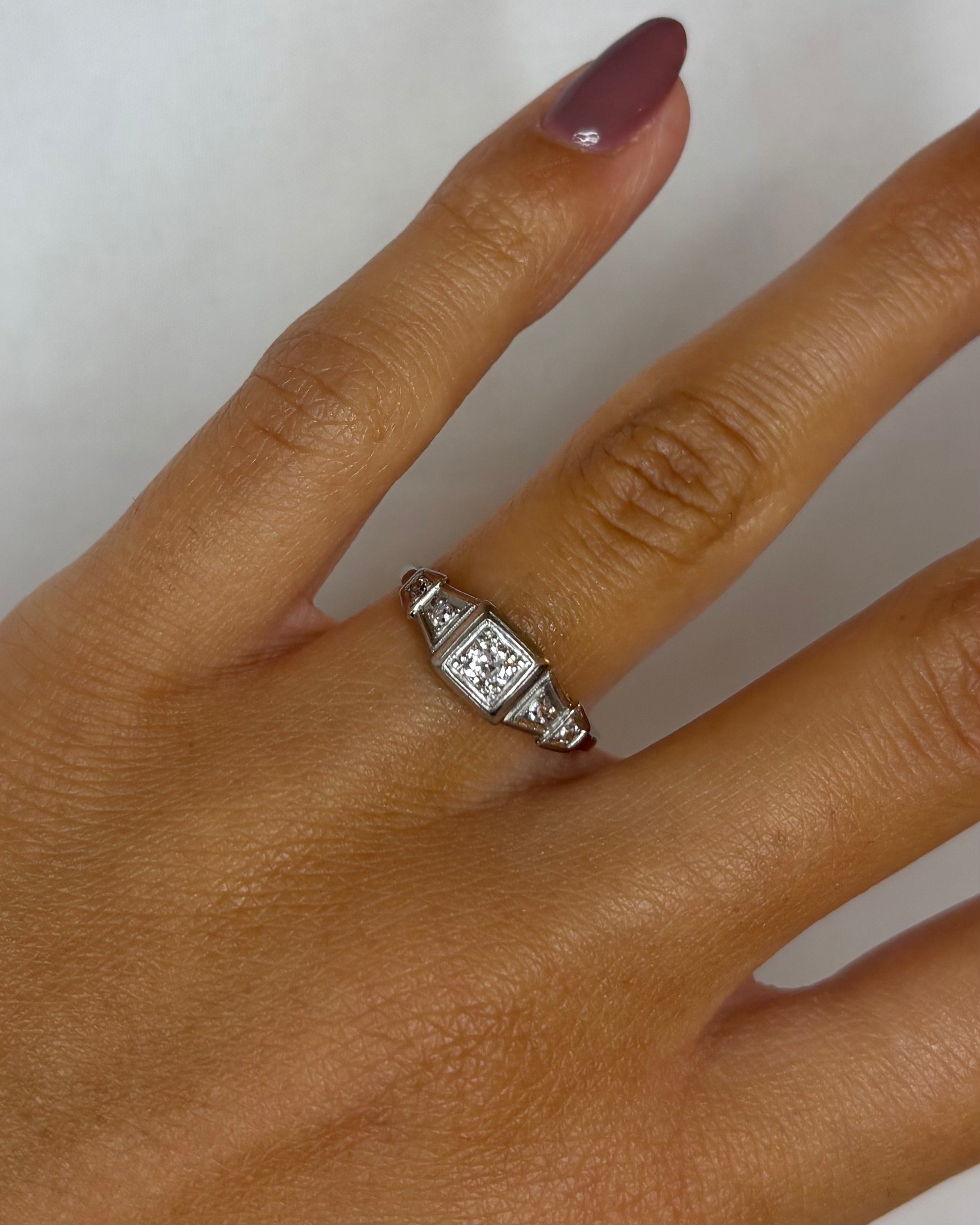 Bague Art Déco Diamants "Soline"