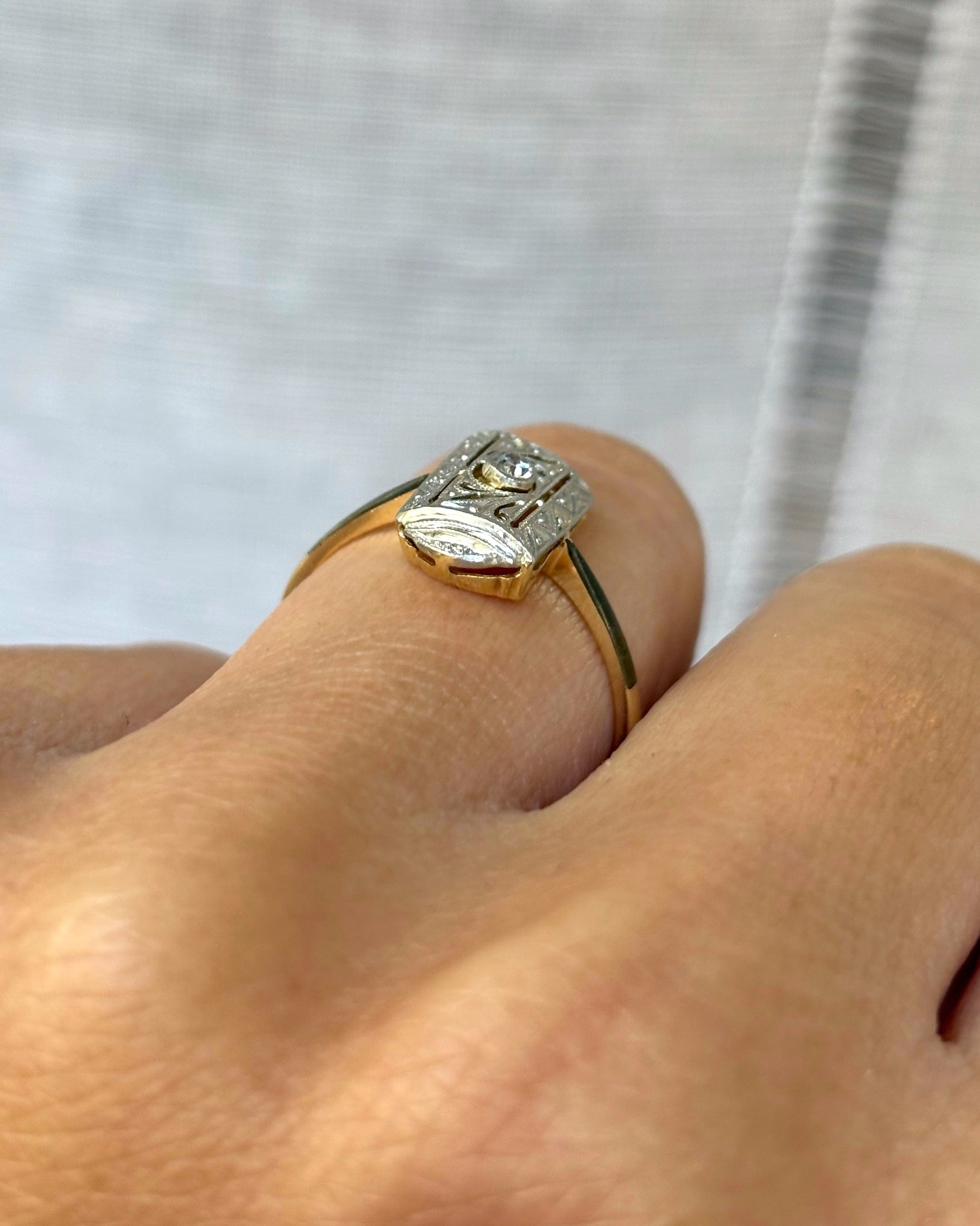 Bague Art Déco Diamant "Adélie"