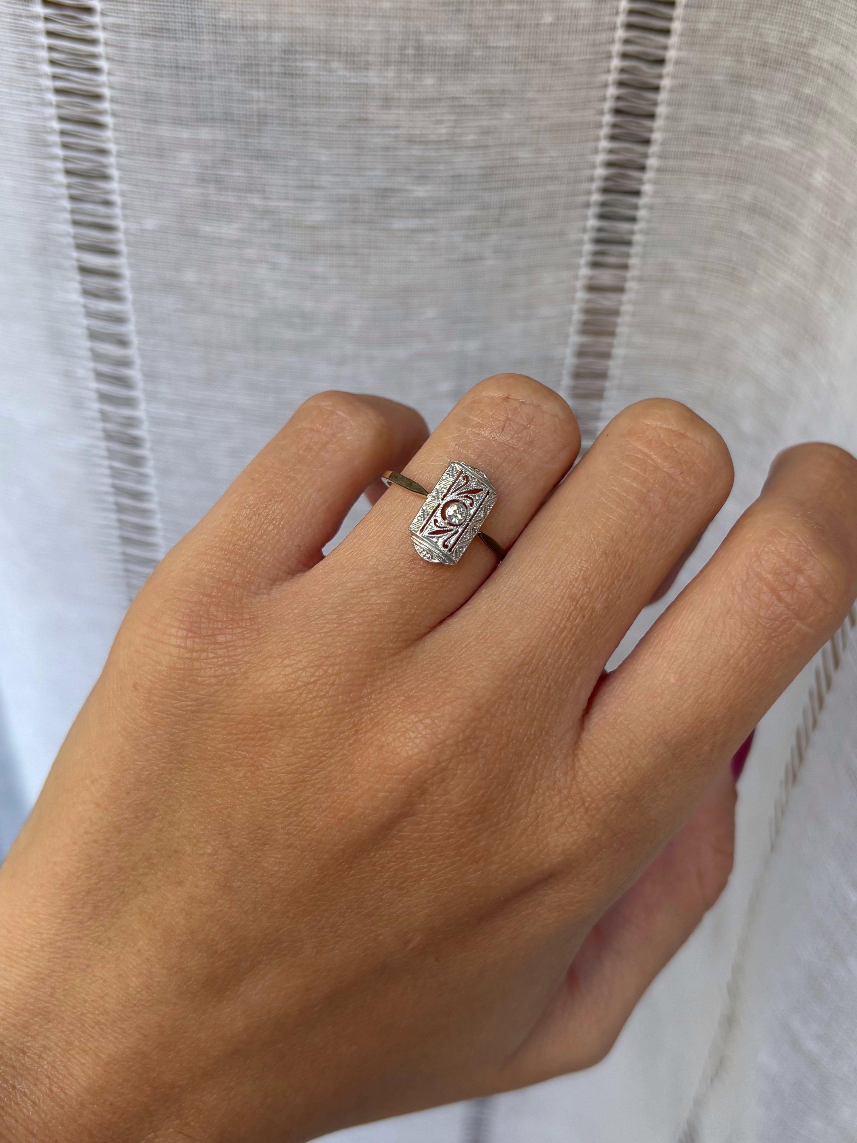 Bague Art Déco Diamant "Adélie"