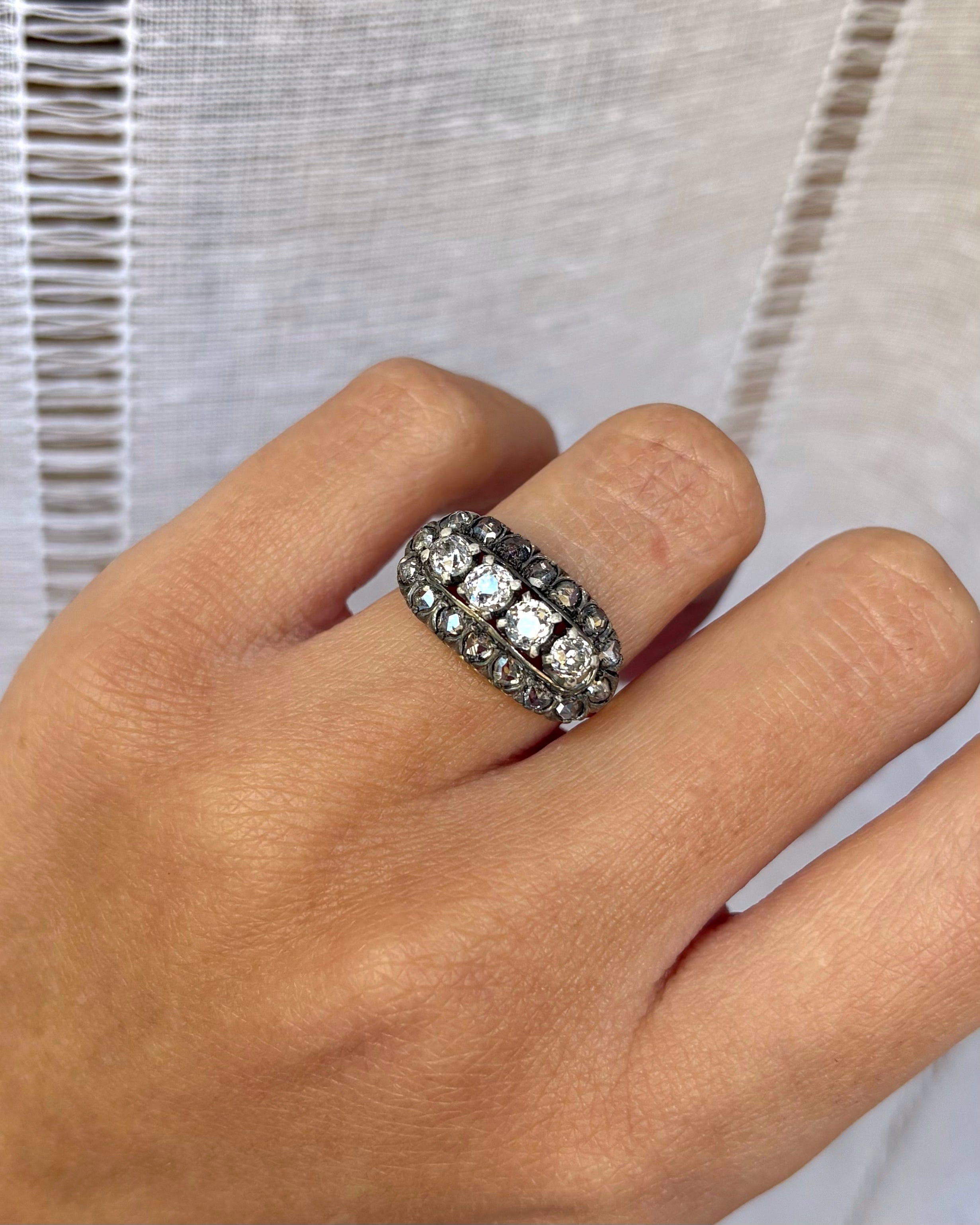 Bague Art Déco Diamants 0.92 carat "Aglaé"