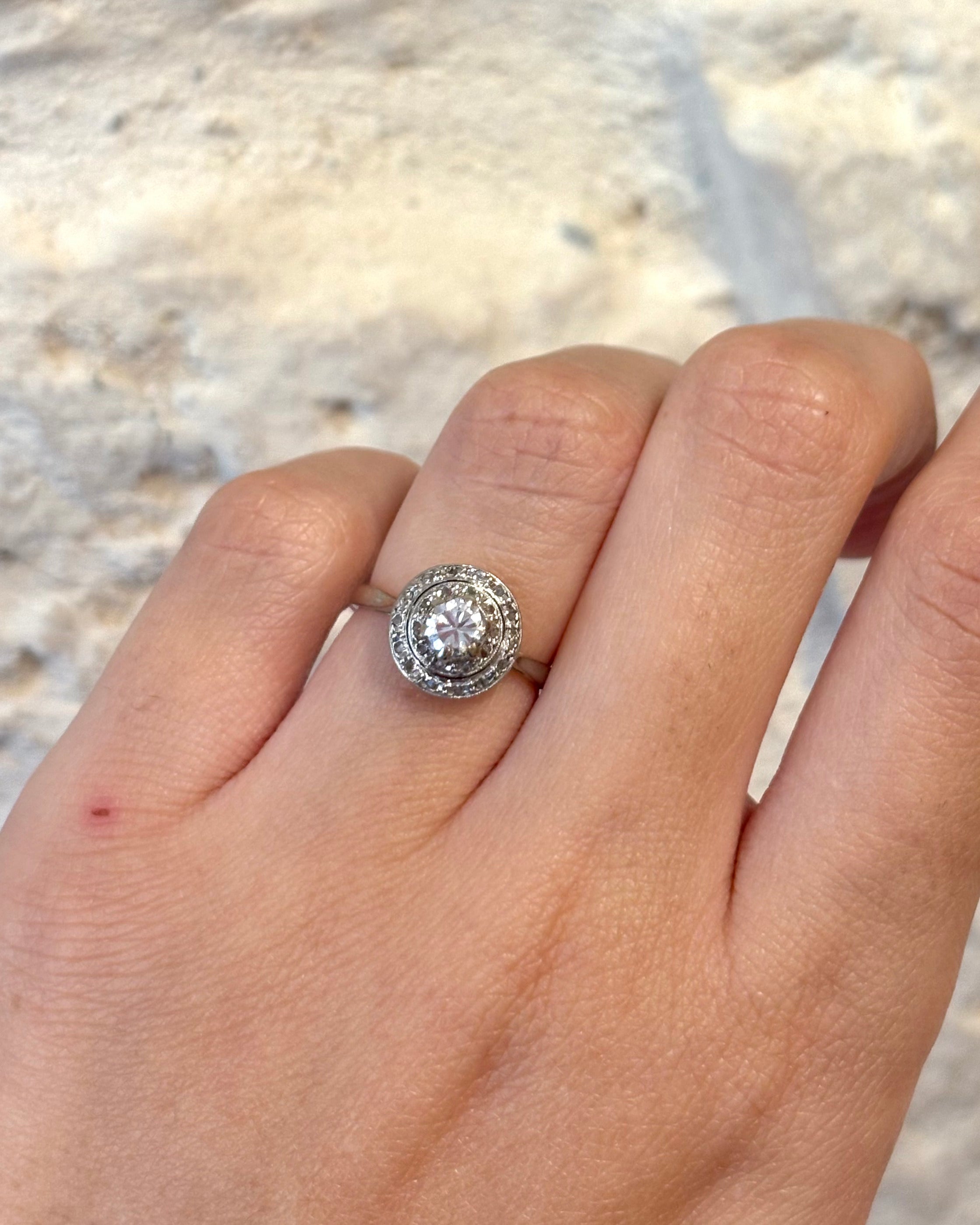 Anillo Art Déco 25 Diamantes "Léna"