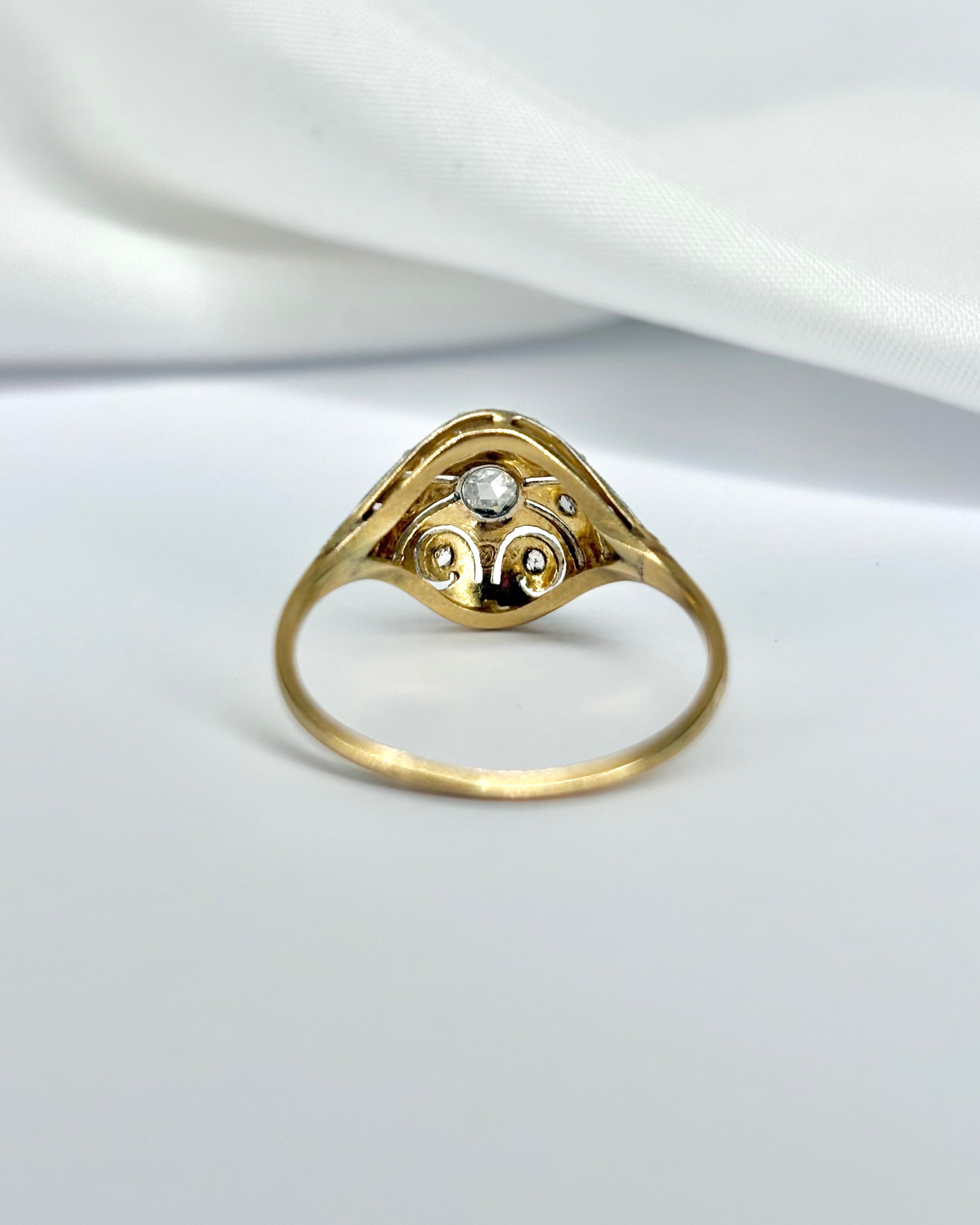 Bague Dôme Art Déco Diamants "Paloma" - Elliade Paris