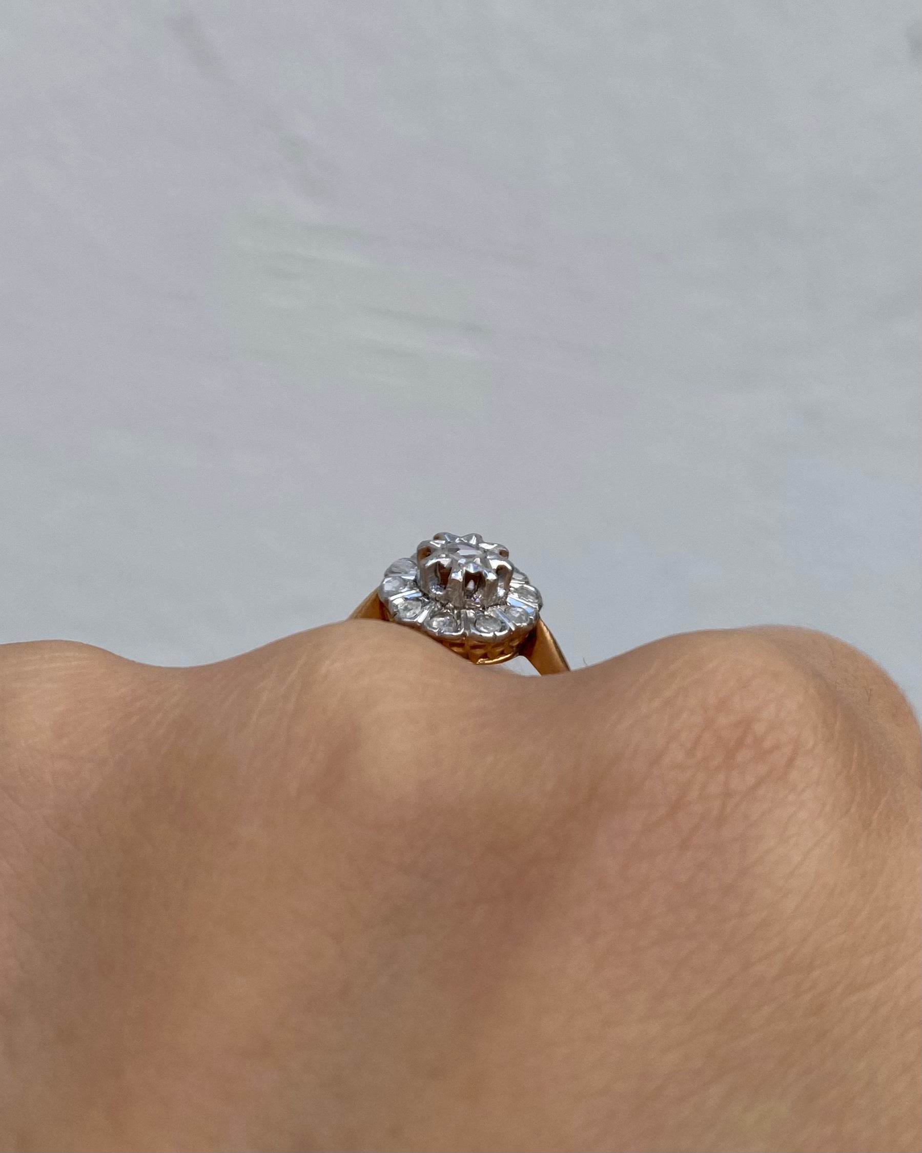 Bague Marguerite Art Déco Diamants "Enora"