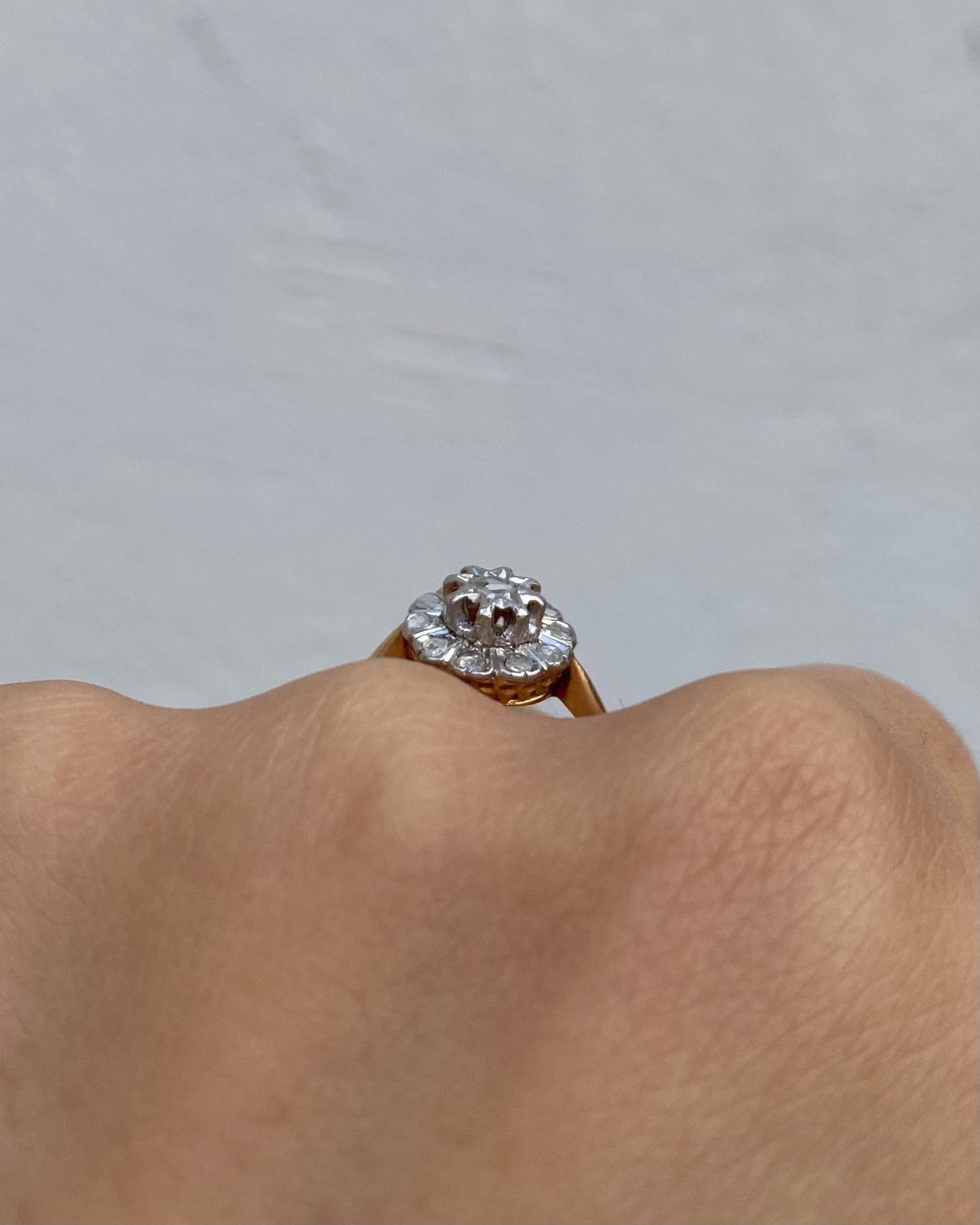 Bague Marguerite Art Déco Diamants "Enora"