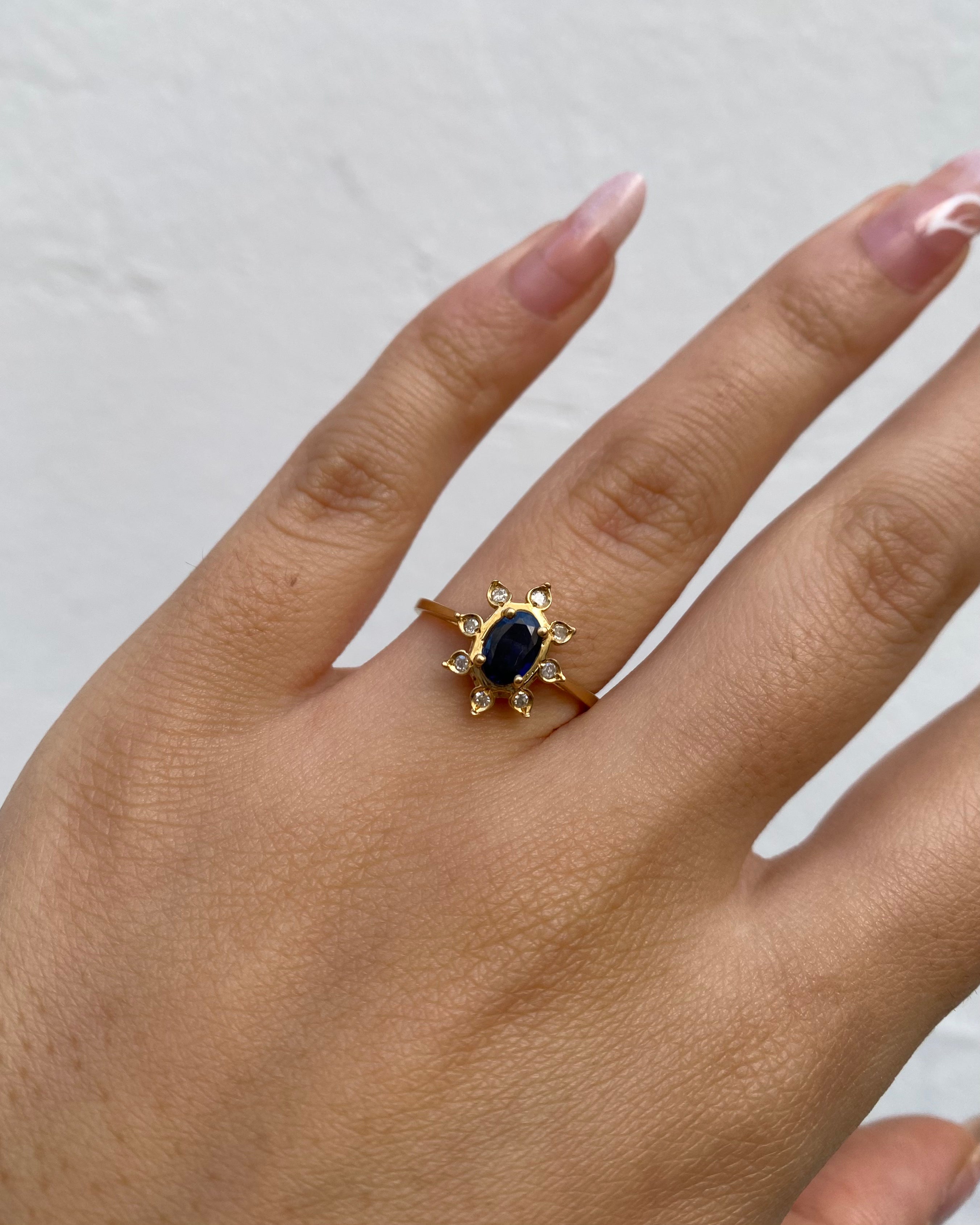 Bague Marguerite Saphir & Diamants "Virginie"