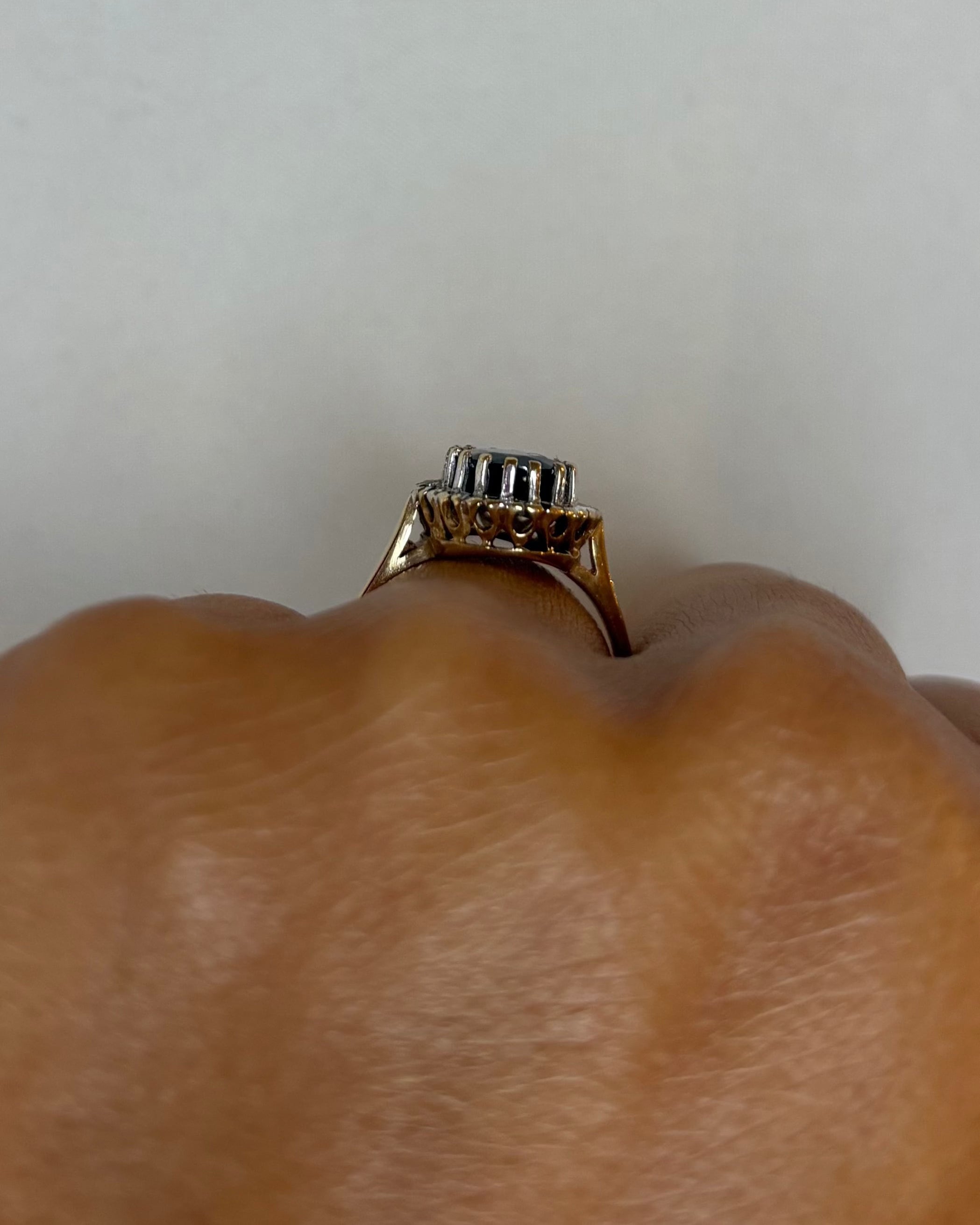 Bague Marguerite Saphir 1.90 carat & Diamants "Adèle"