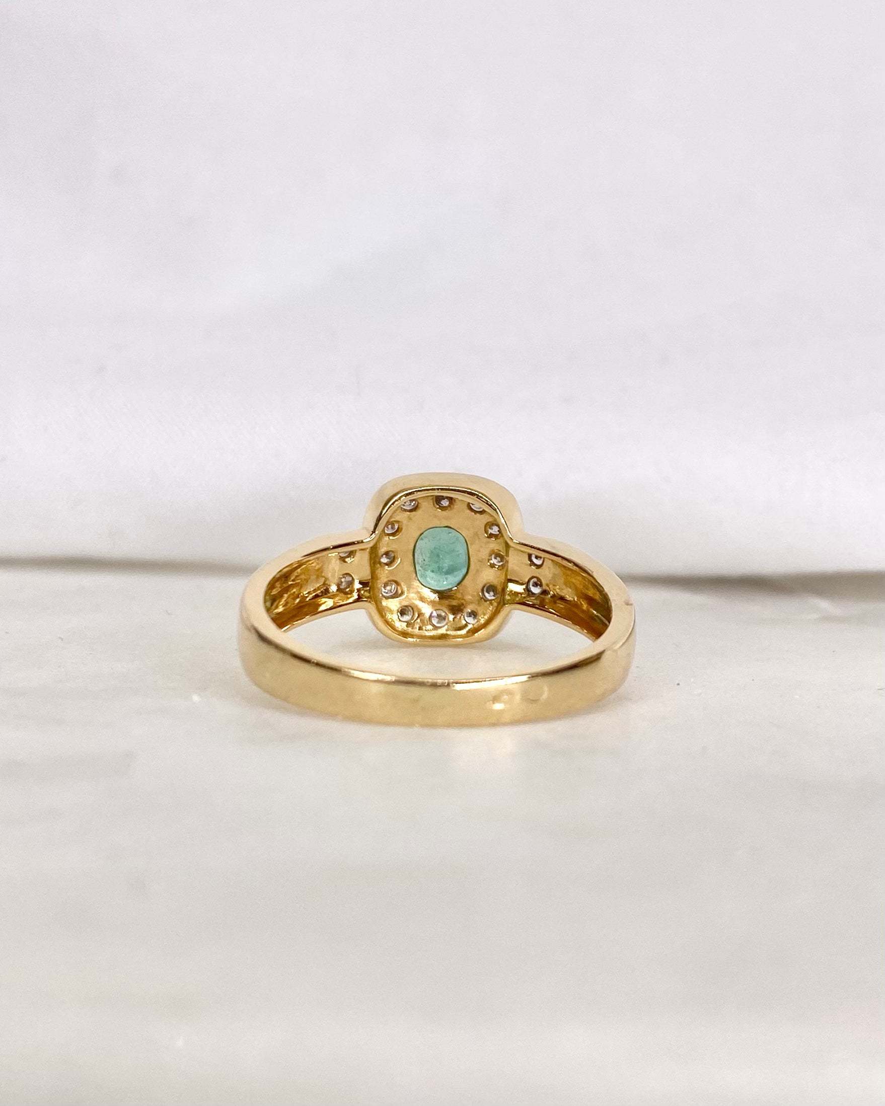Bague Style Art Deco Émeraude & Diamants "Judy"