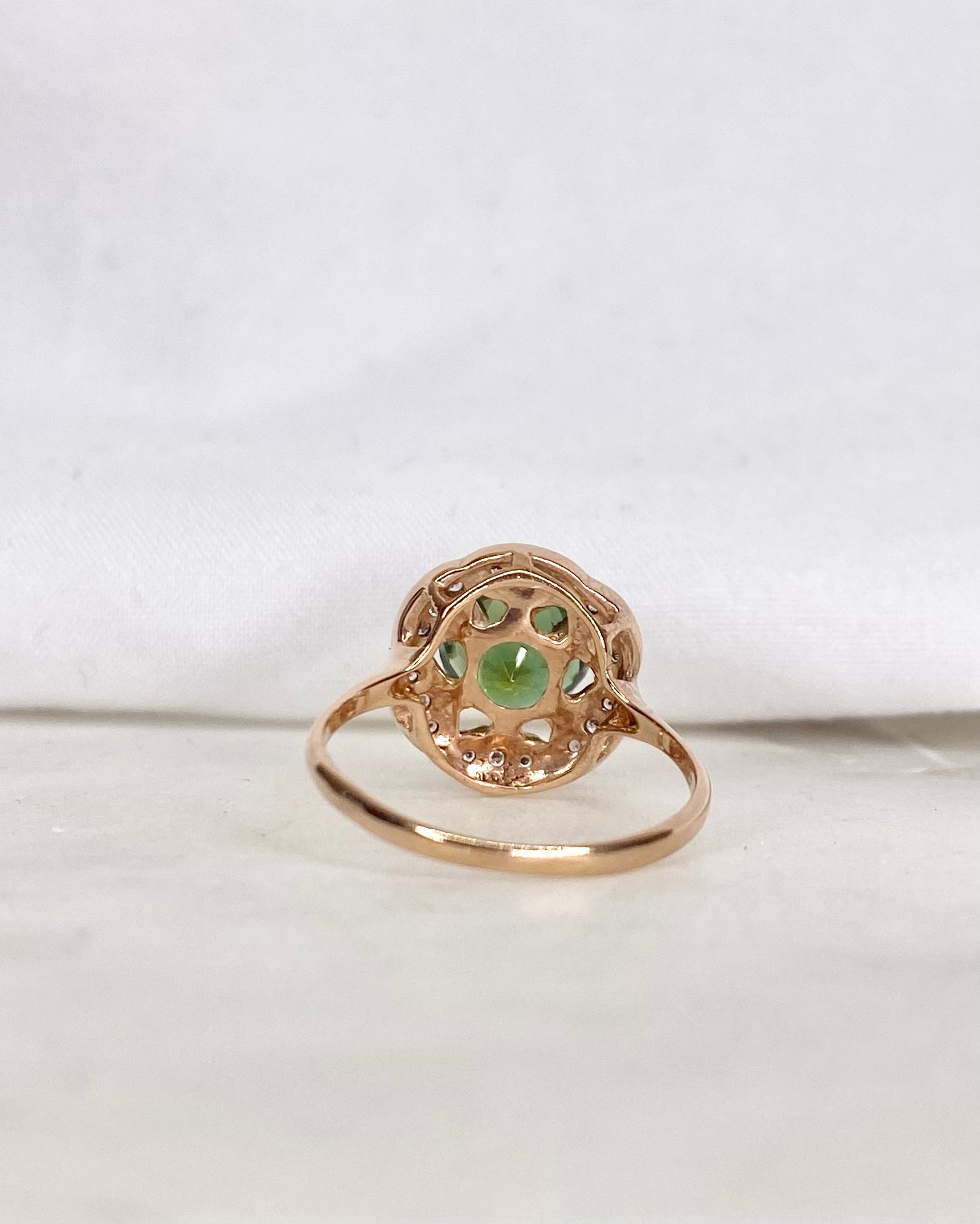 Bague Marguerite Tourmaline 1.50 carat & Diamants "Alana"