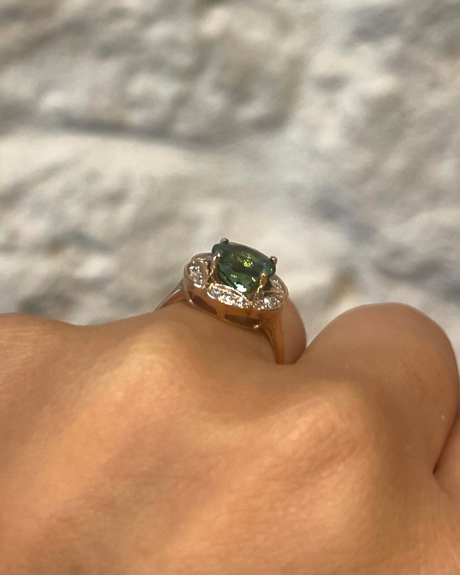 Marguerite Tourmaline 1.50 carat & Diamonds "Alana" Ring