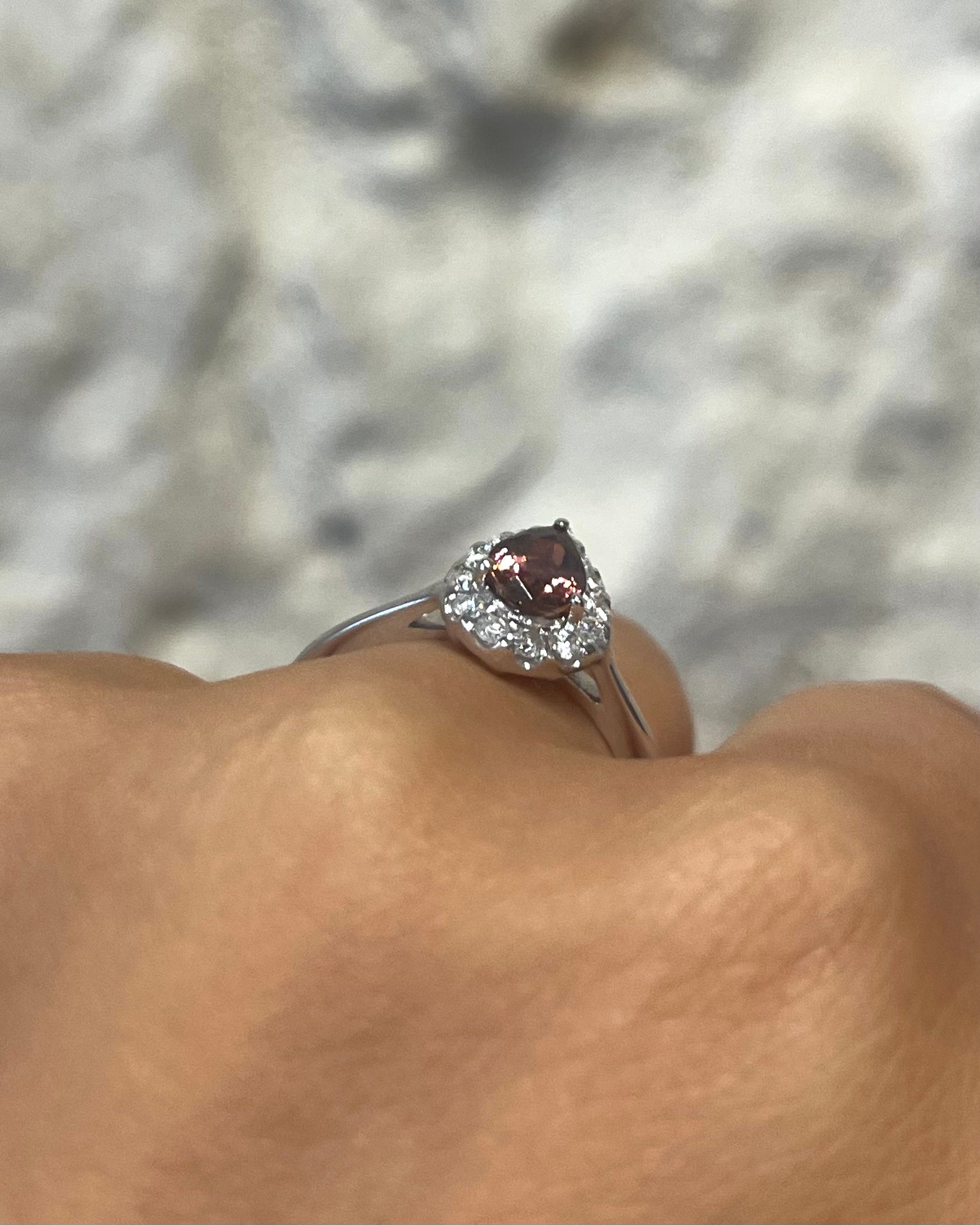 Bague Marguerite Tourmaline Rose 0.75 carat & Diamants "Salma"