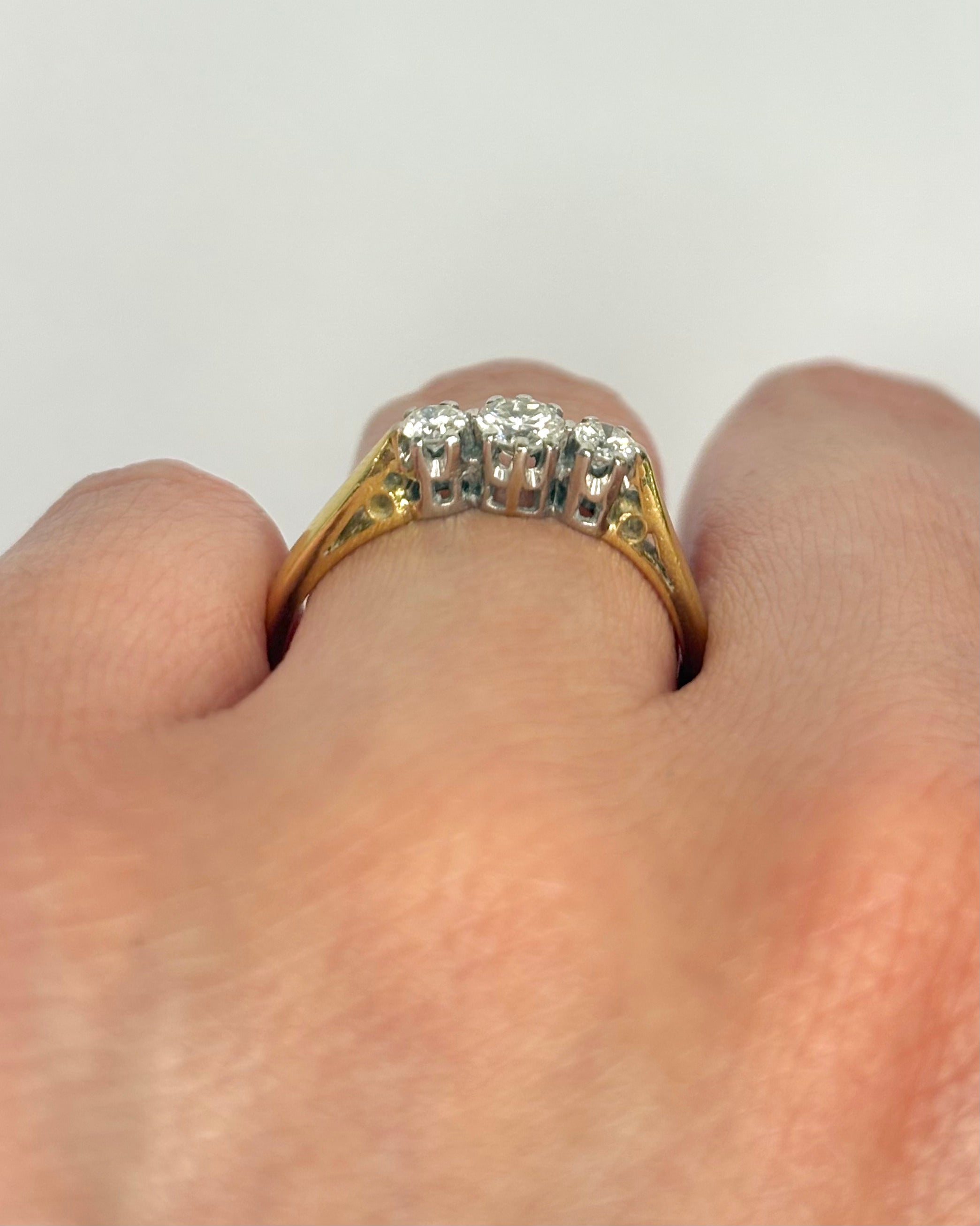 Bague Trilogie Diamants 0.34 carat "Asia" - Elliade Paris