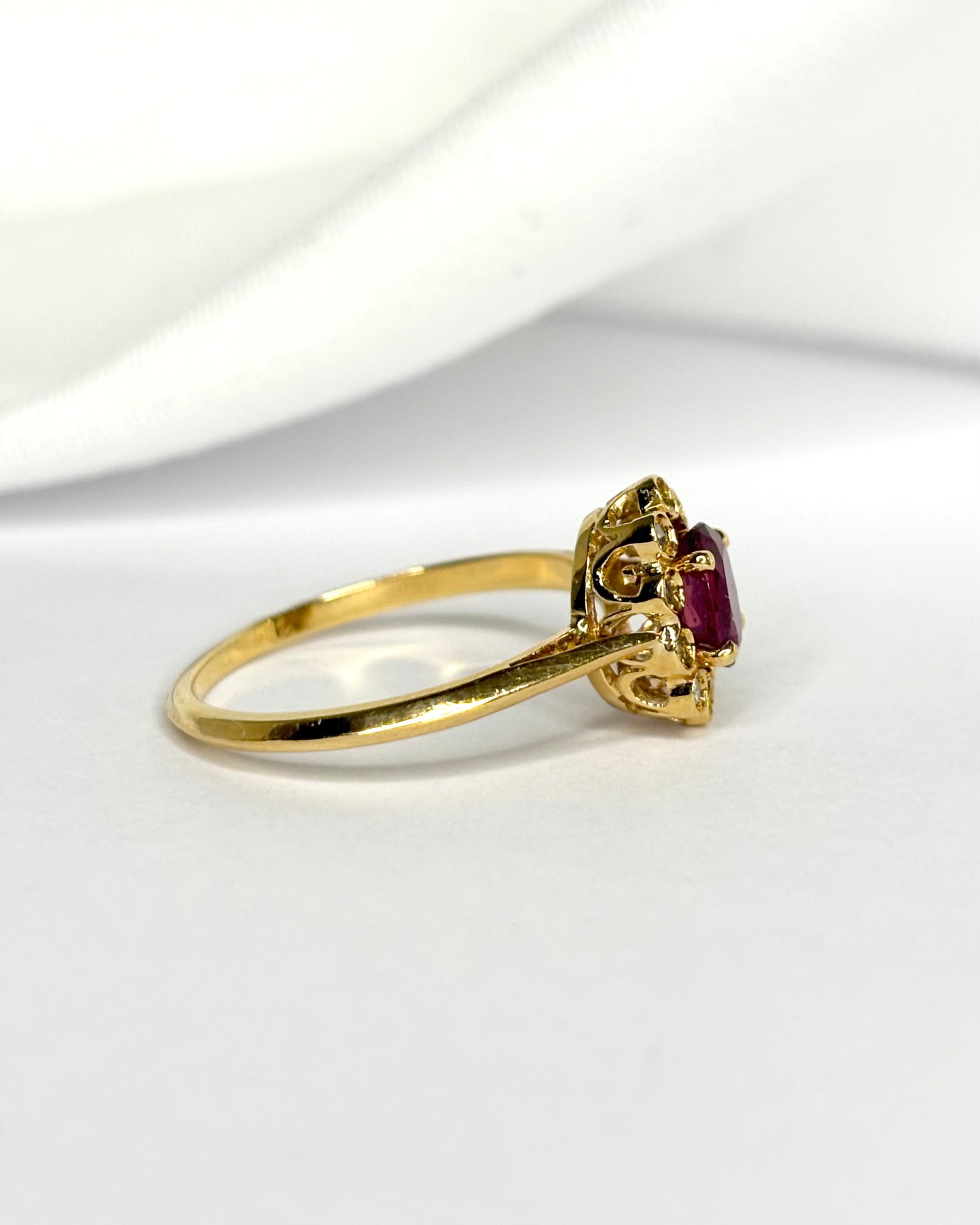 Marguerite Ruby 0.58 Carat & Diamonds Ring "Nolwenn"
