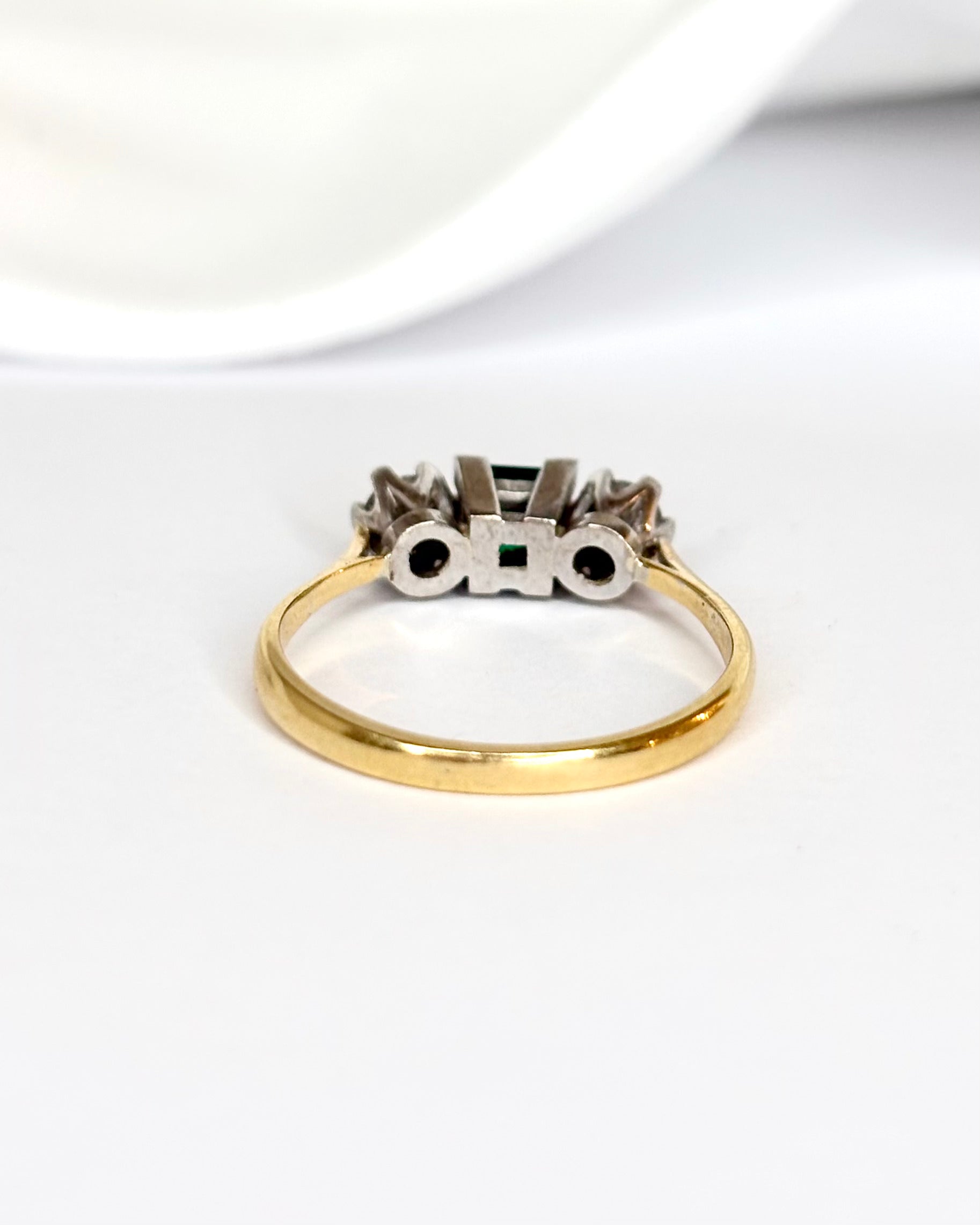 Emerald Trilogy Ring 0.36 carat & Diamonds 0.30 carat "Rafaella"