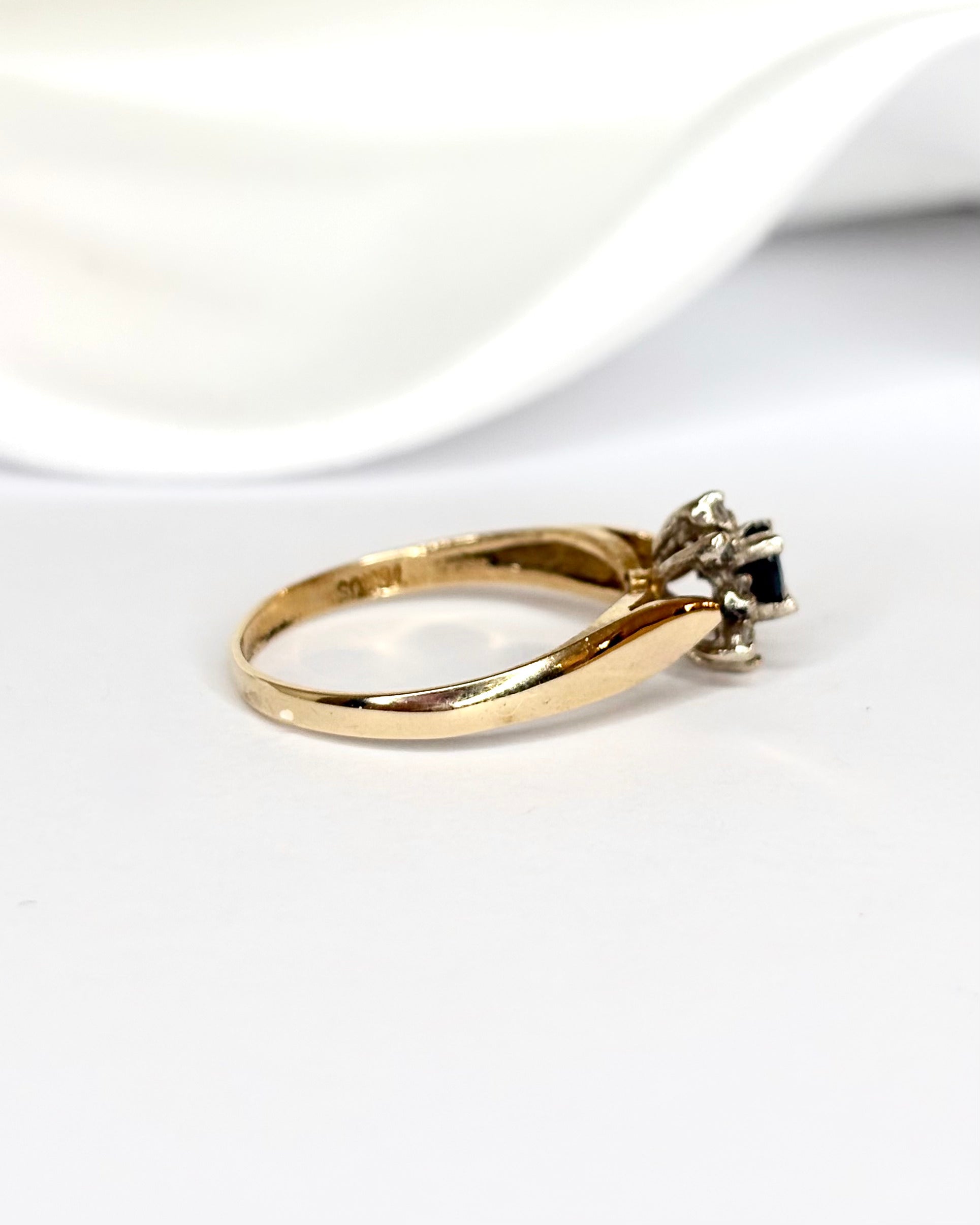 Bague Marguerite Saphir & Diamants "Véronica"
