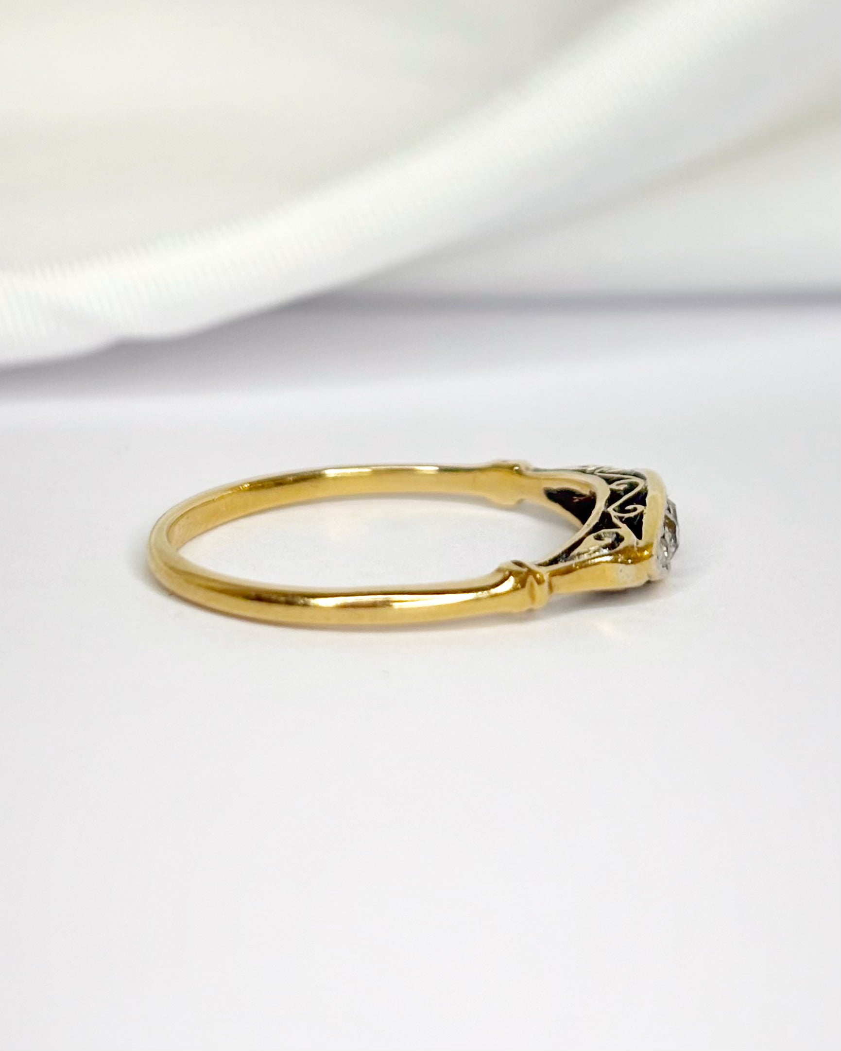Bague Art-Déco Rivière Diamants "Louisa"