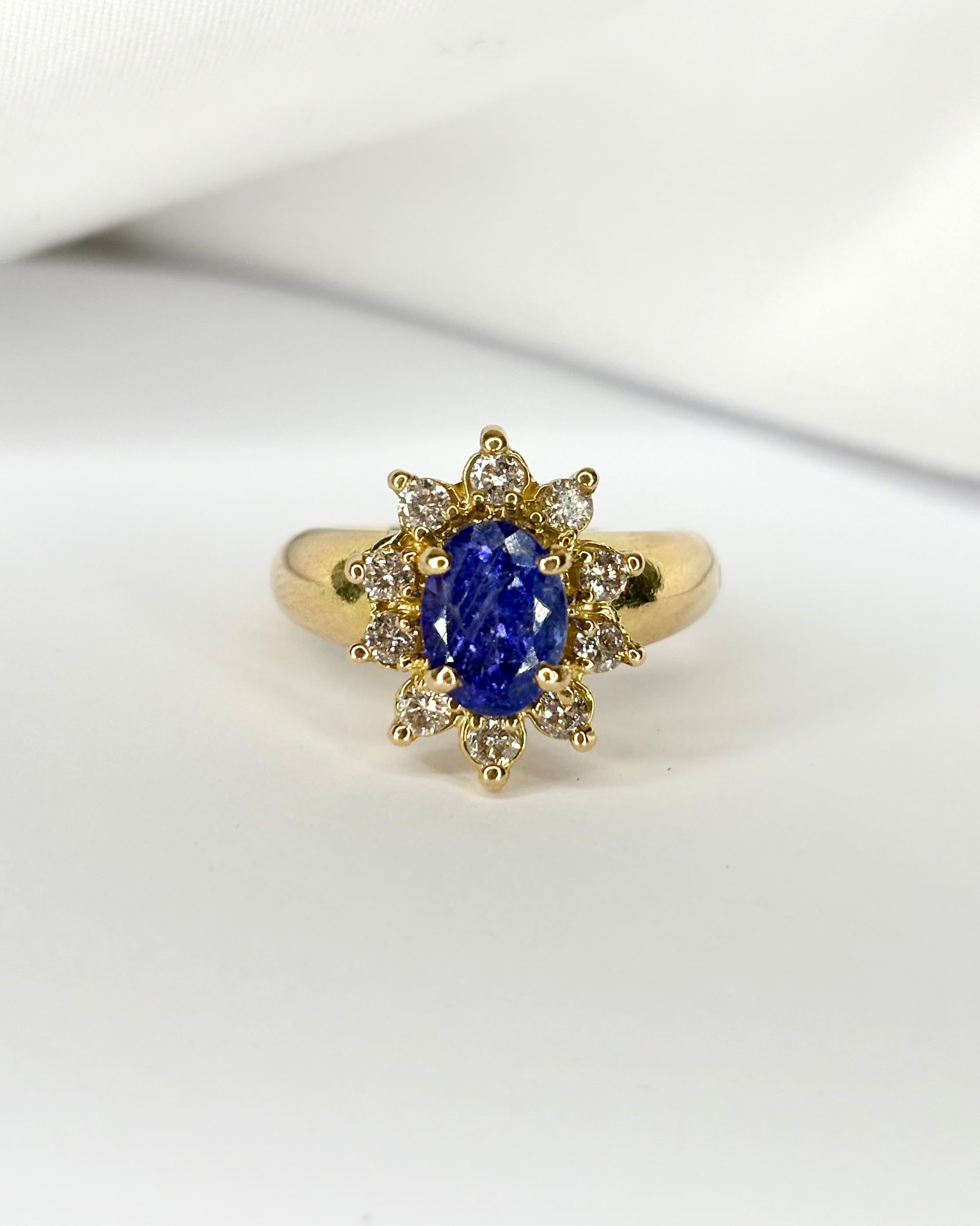 Bague Marguerite Jonc Tanzanite 1.55 carats & Diamants “Garance”
