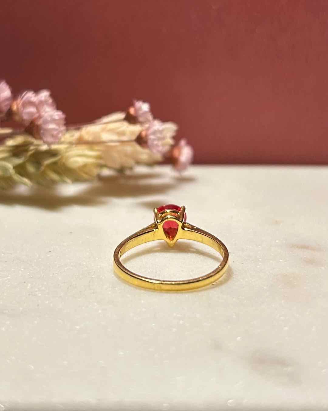 Bague Solitaire Saphir de feu 1 carat "Amor"