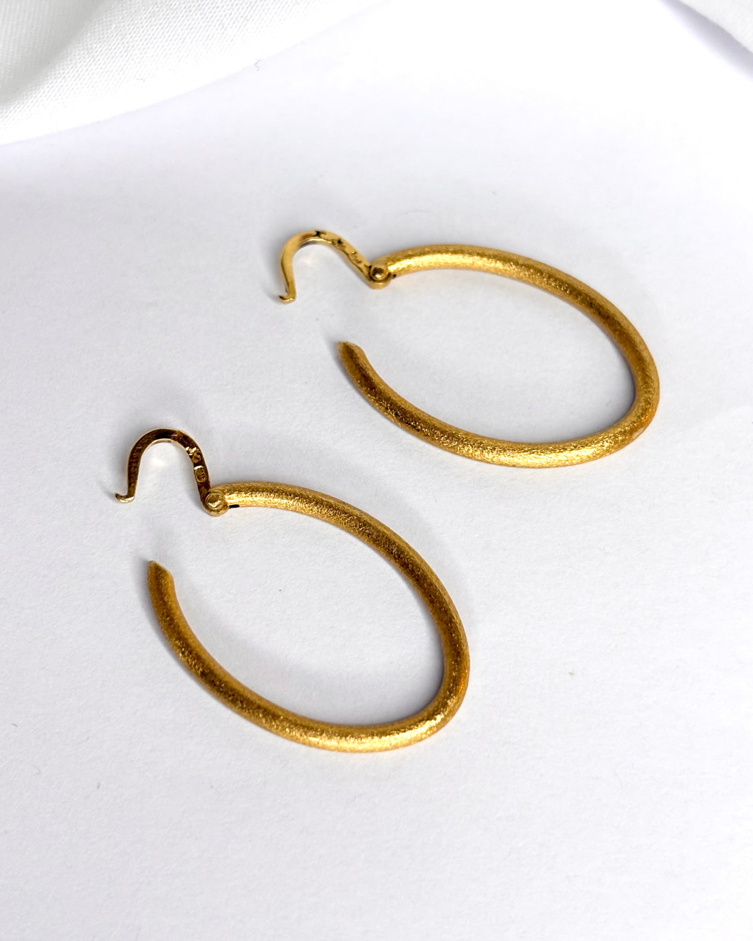 18 Carat Yellow Gold Hoop Earrings 4.38g "Marie"