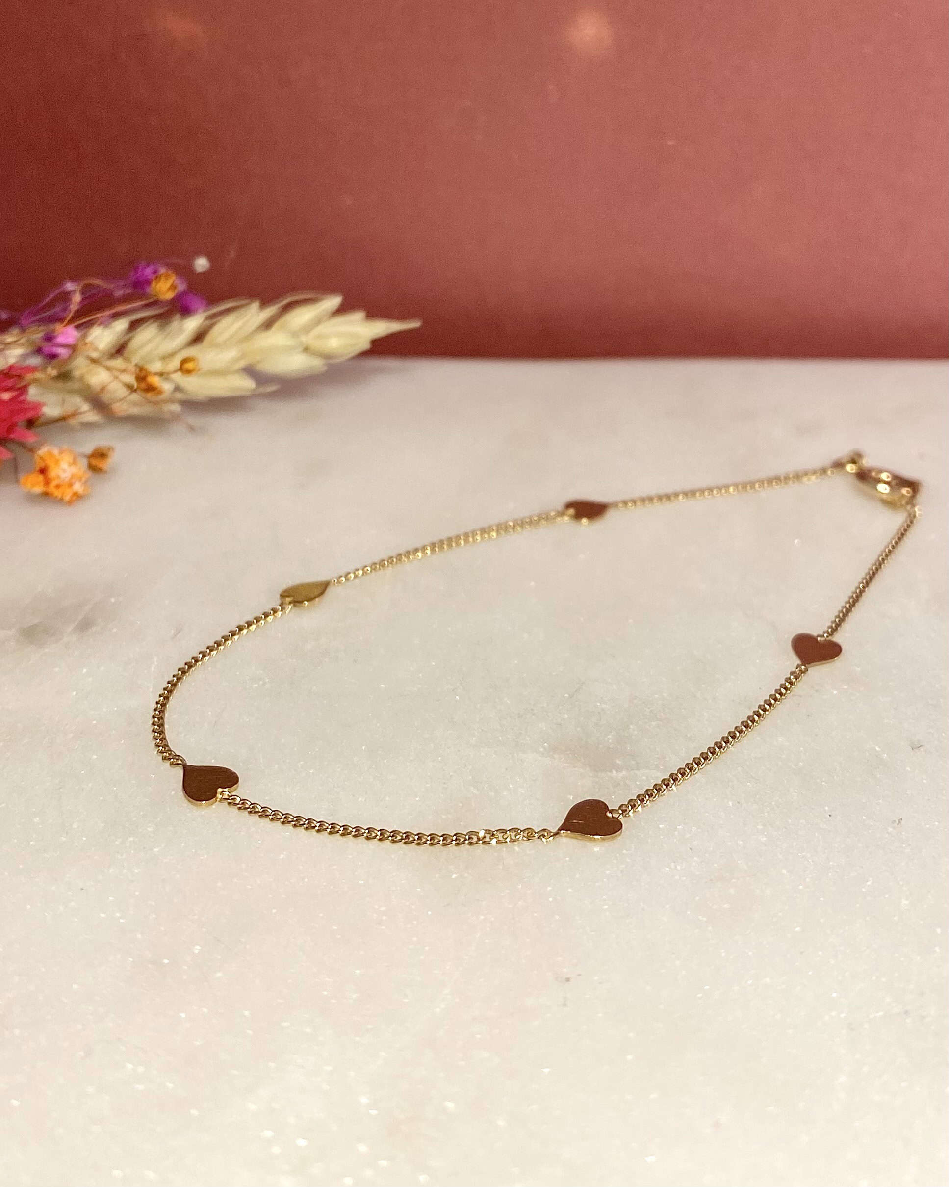 Bracelet vintage Cœurs or 18 carats "Ornella"