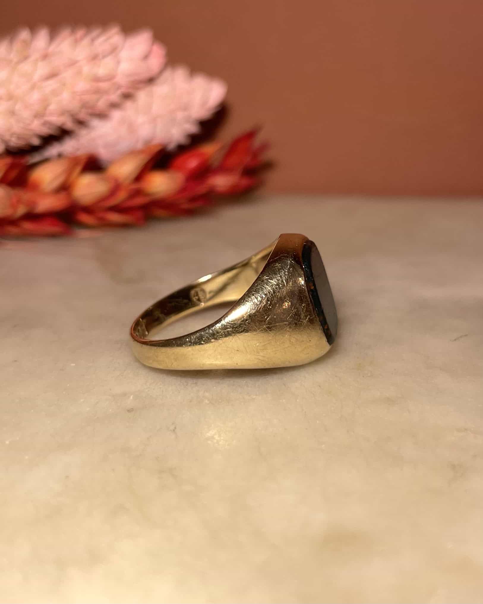 Bague Chevalière Jaspe Sanguin "Brayshawn"