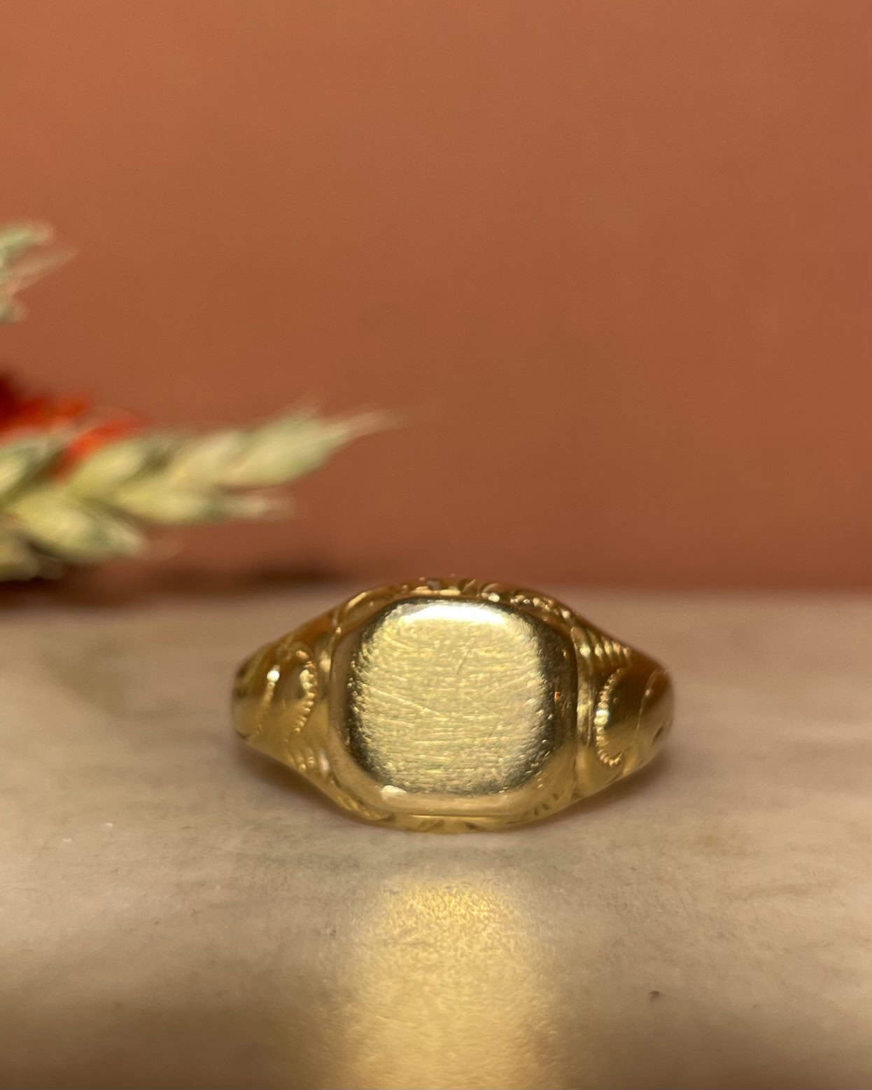 Chevalière Vintage Or 18 carats "Emeth"