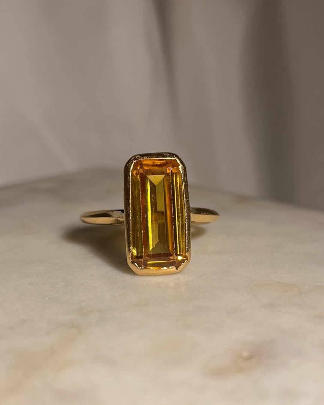 Bague cocktail citrine "Margot"