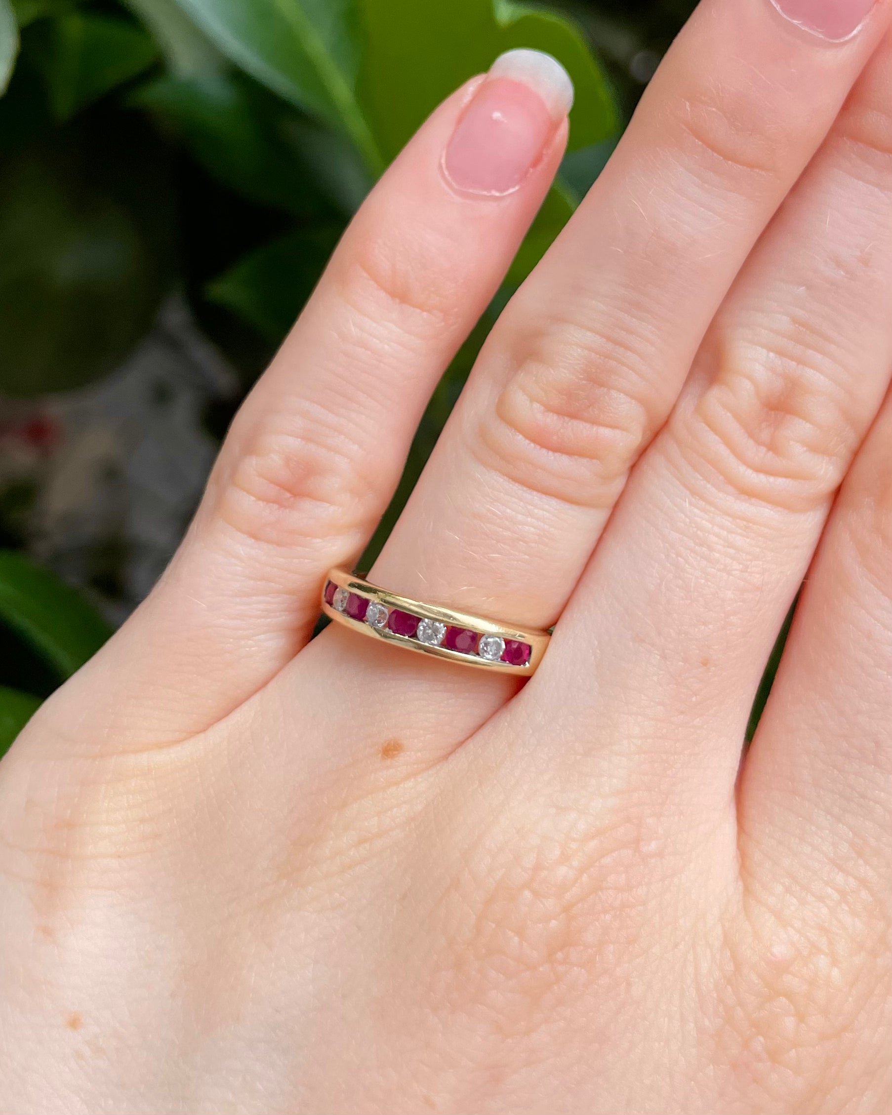 Demi Alliance Rubis & Diamants "Manelle"