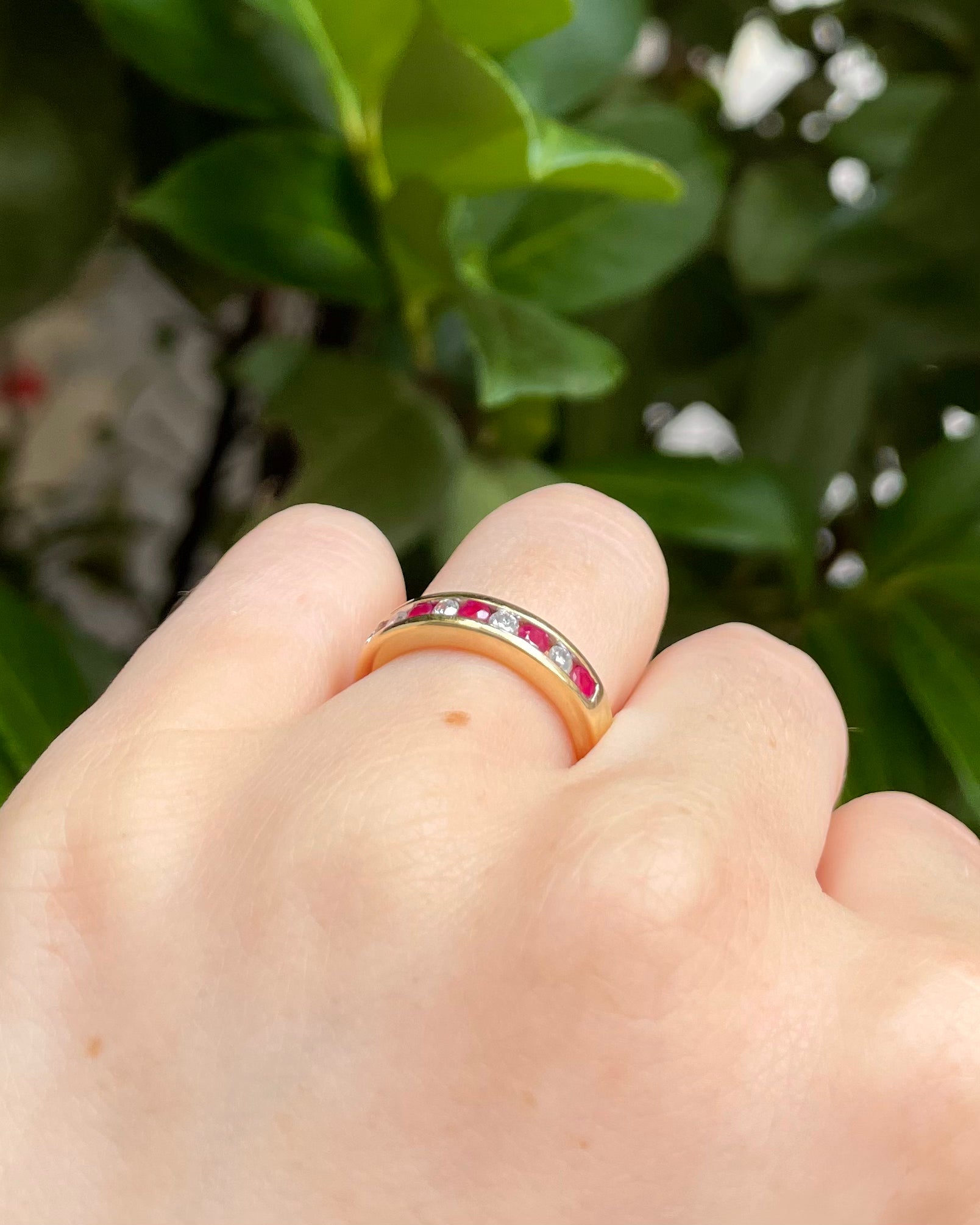 Demi Alliance Rubis & Diamants "Manelle"