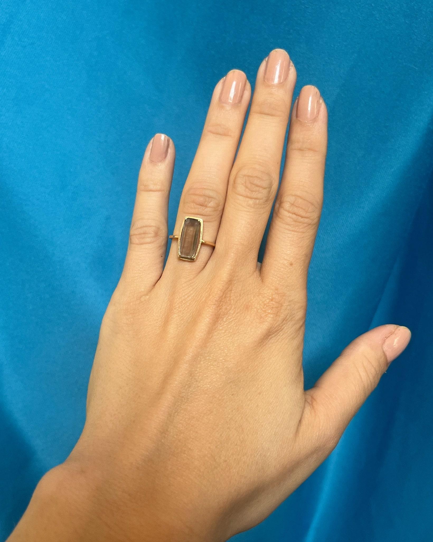 Bague vintage citrine "Sybille"