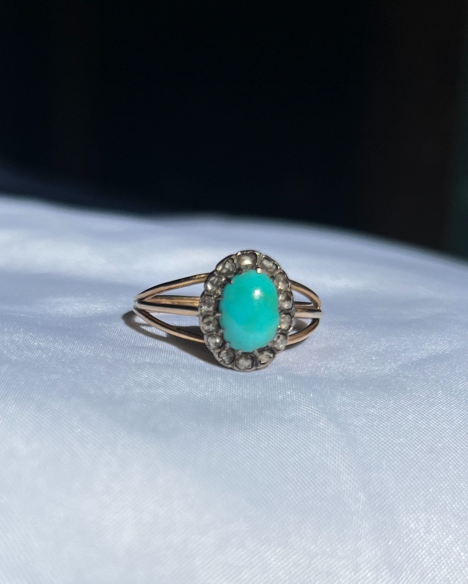 Anillo de margarita turquesa "Margaret"