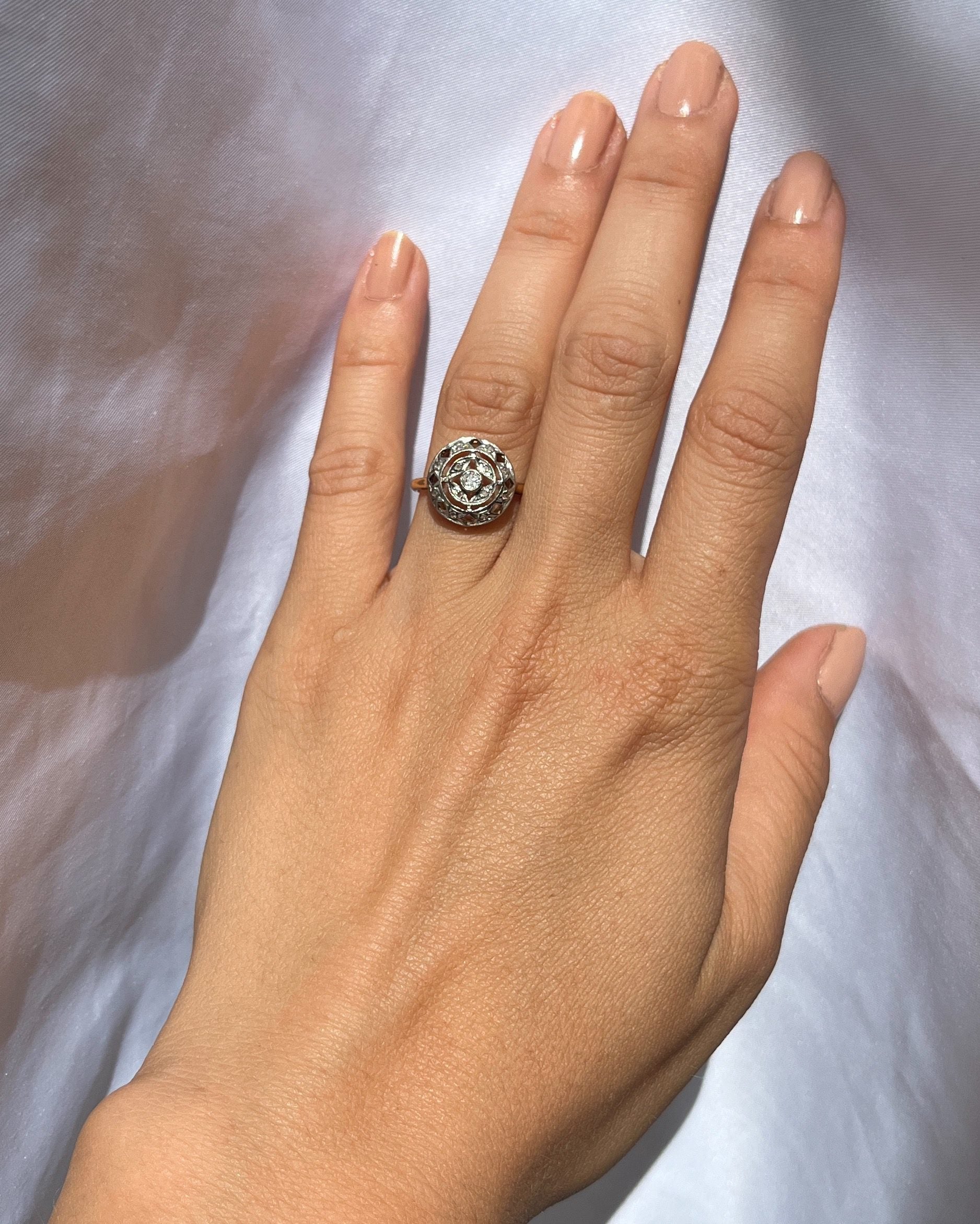 Anillo de diamantes Art Déco "Emma"