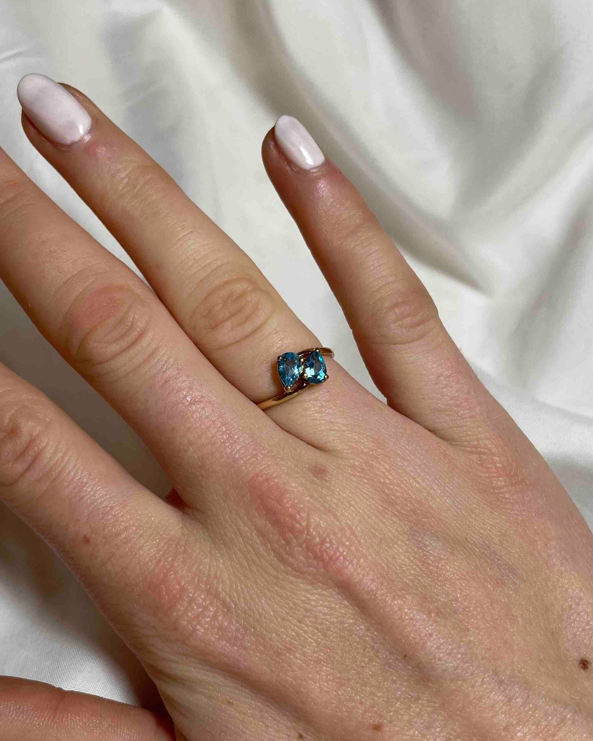 Bague Toi & Moi Topazes "Joséphine"
