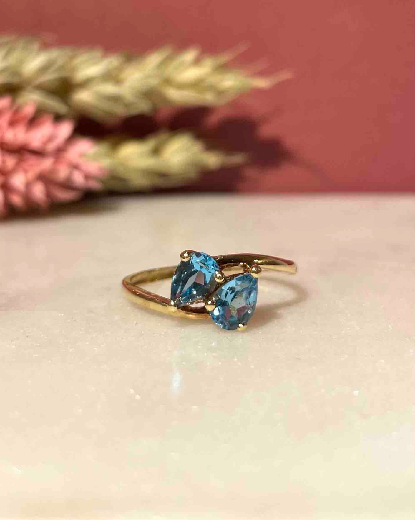 Bague Toi & Moi Topazes "Joséphine"
