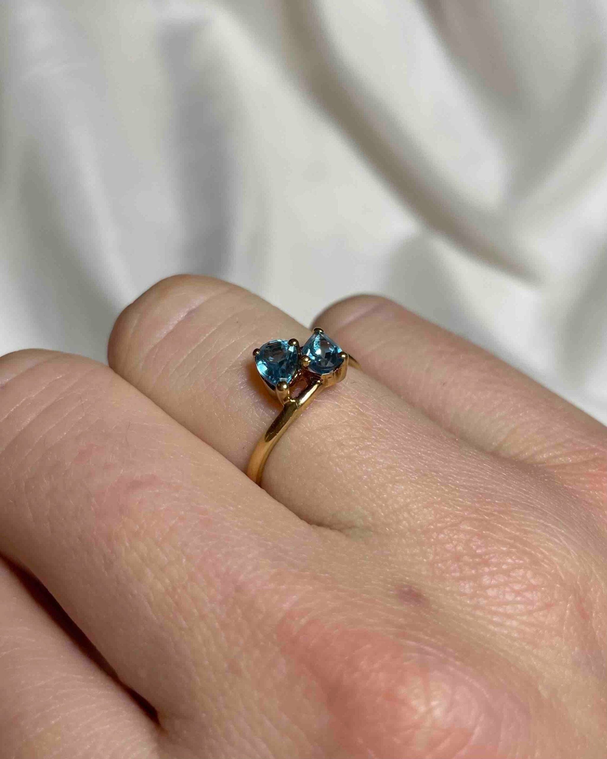 Bague Toi & Moi Topazes "Joséphine"