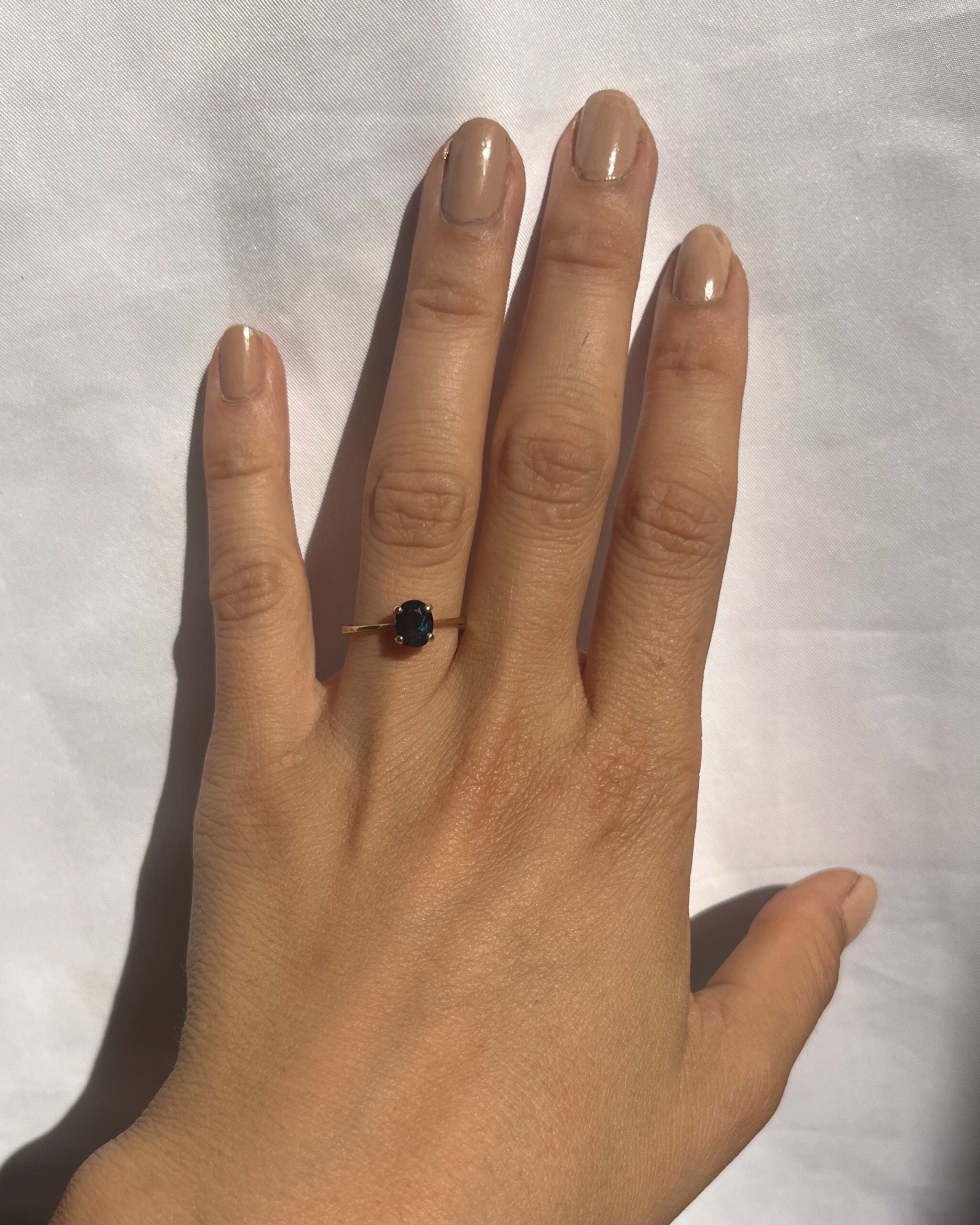Bague solitaire saphir vintage "Hydra"
