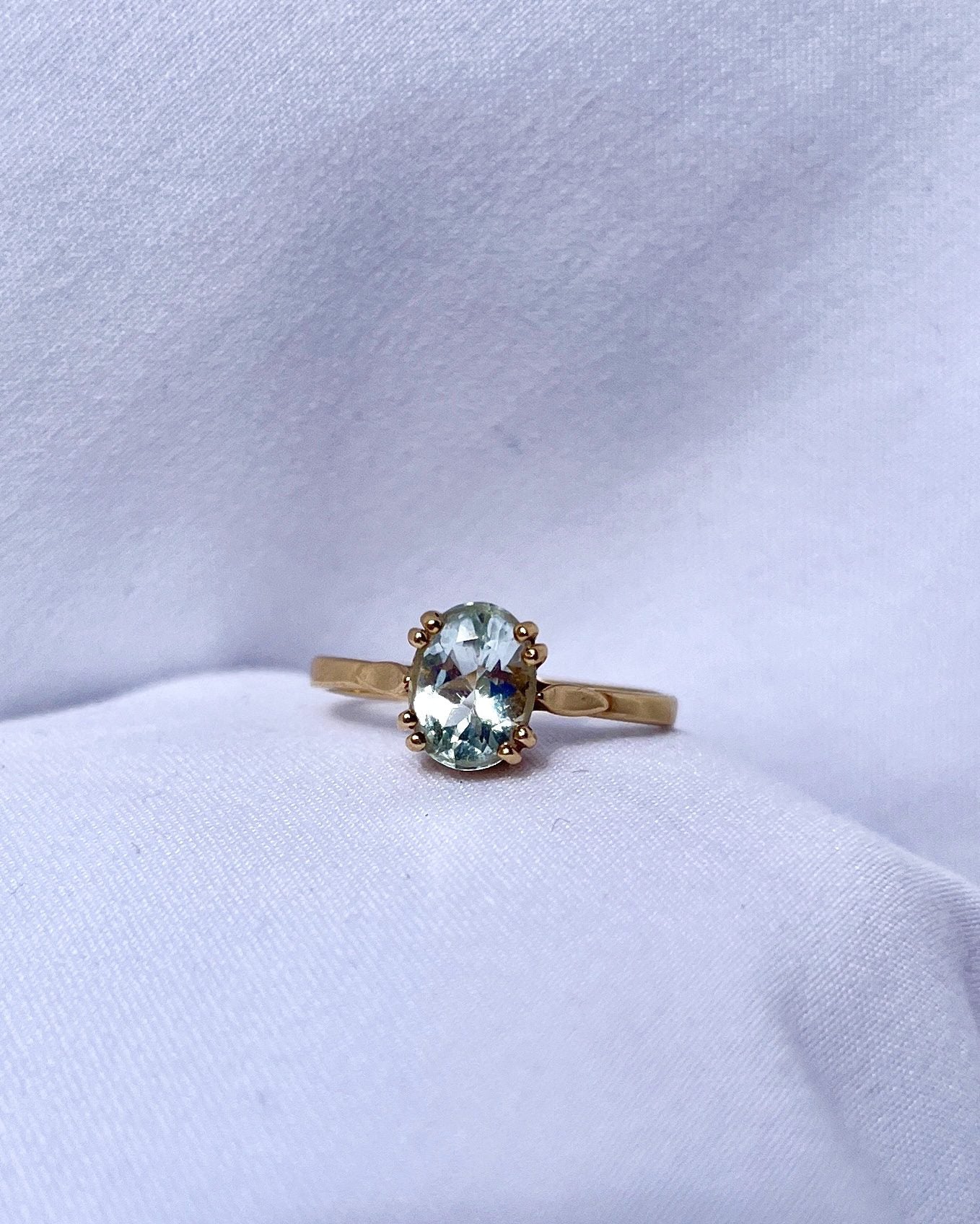 Bague vintage Aigue-Marine Graziella - Elliade Paris
