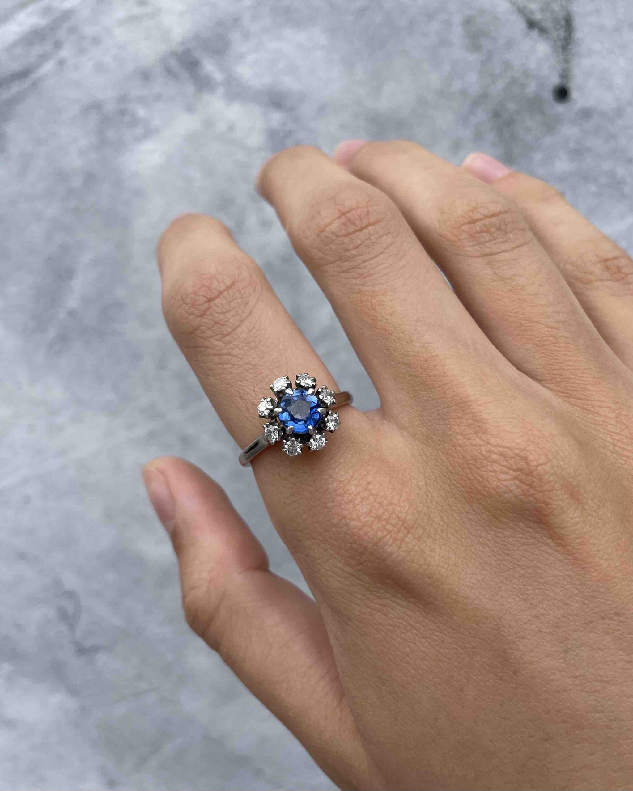 Bague Marguerite Saphir & Diamants "Briane"