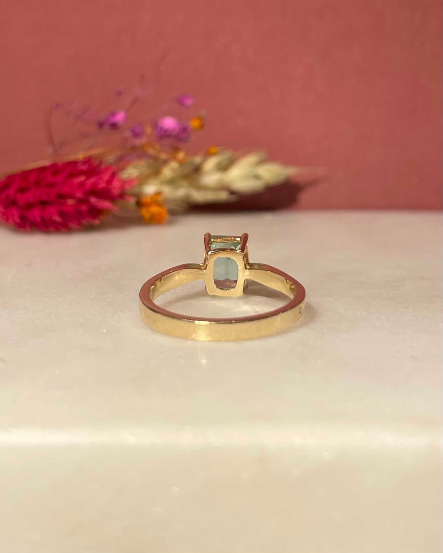 Bague Vintage Solitaire Émeraude 1 Carat "Elin"