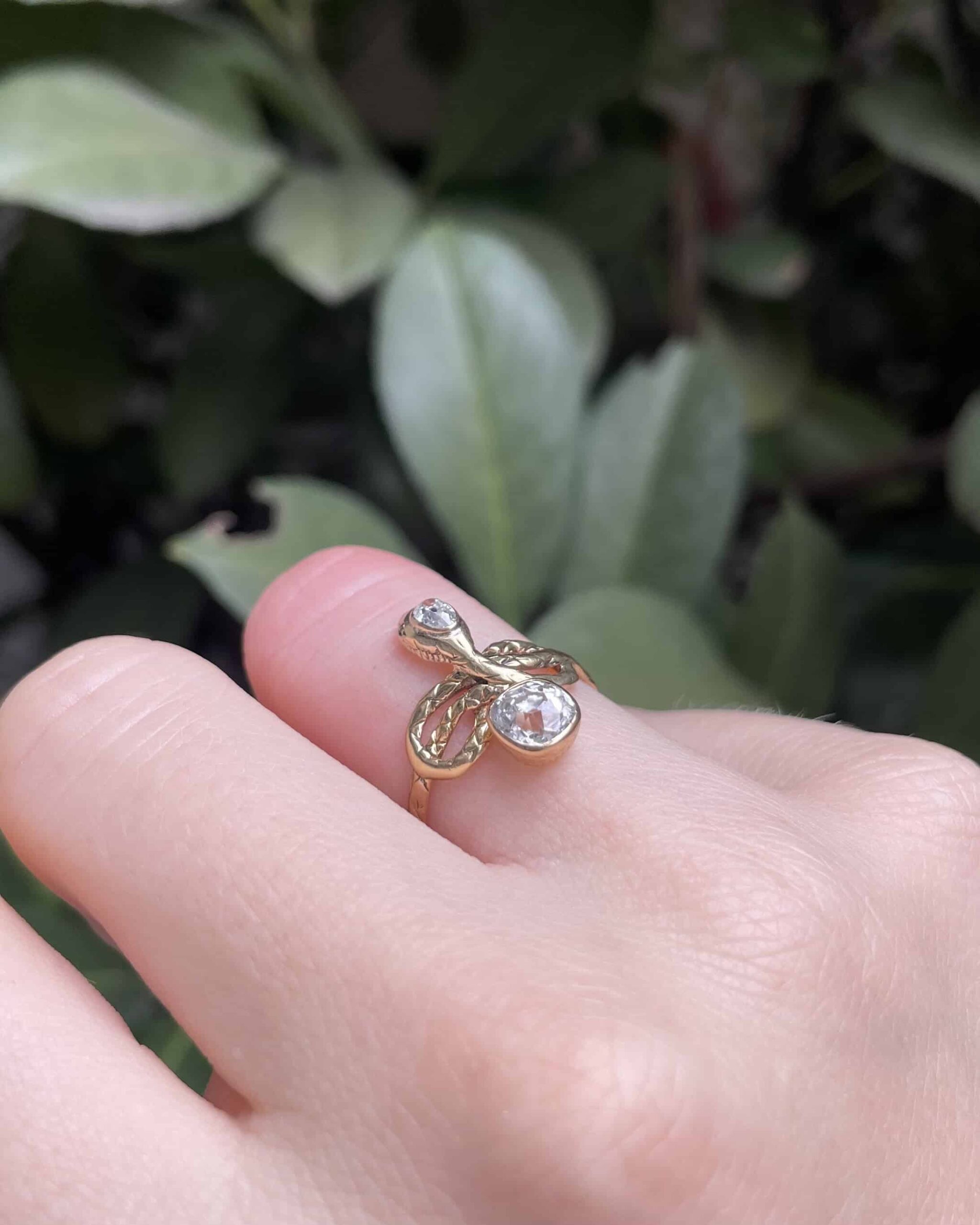 Bague Vintage Serpent Diamants 1.37 Carat "Elva"