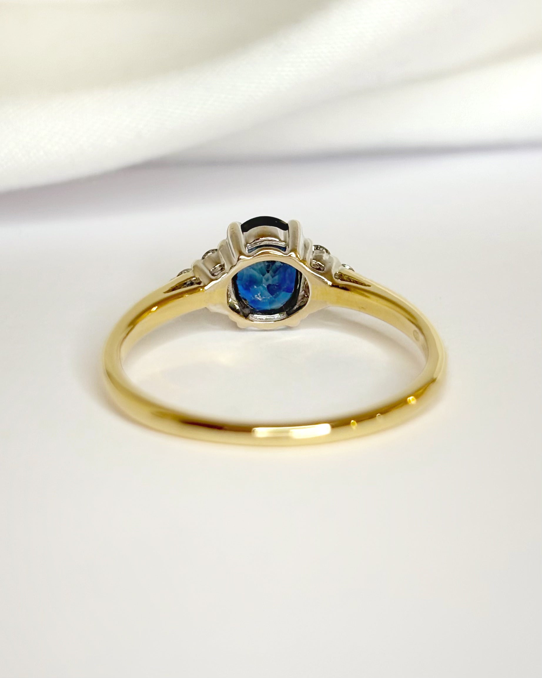 "Julianne" Trilogy Sapphire 1.13 Carat & Diamonds Ring