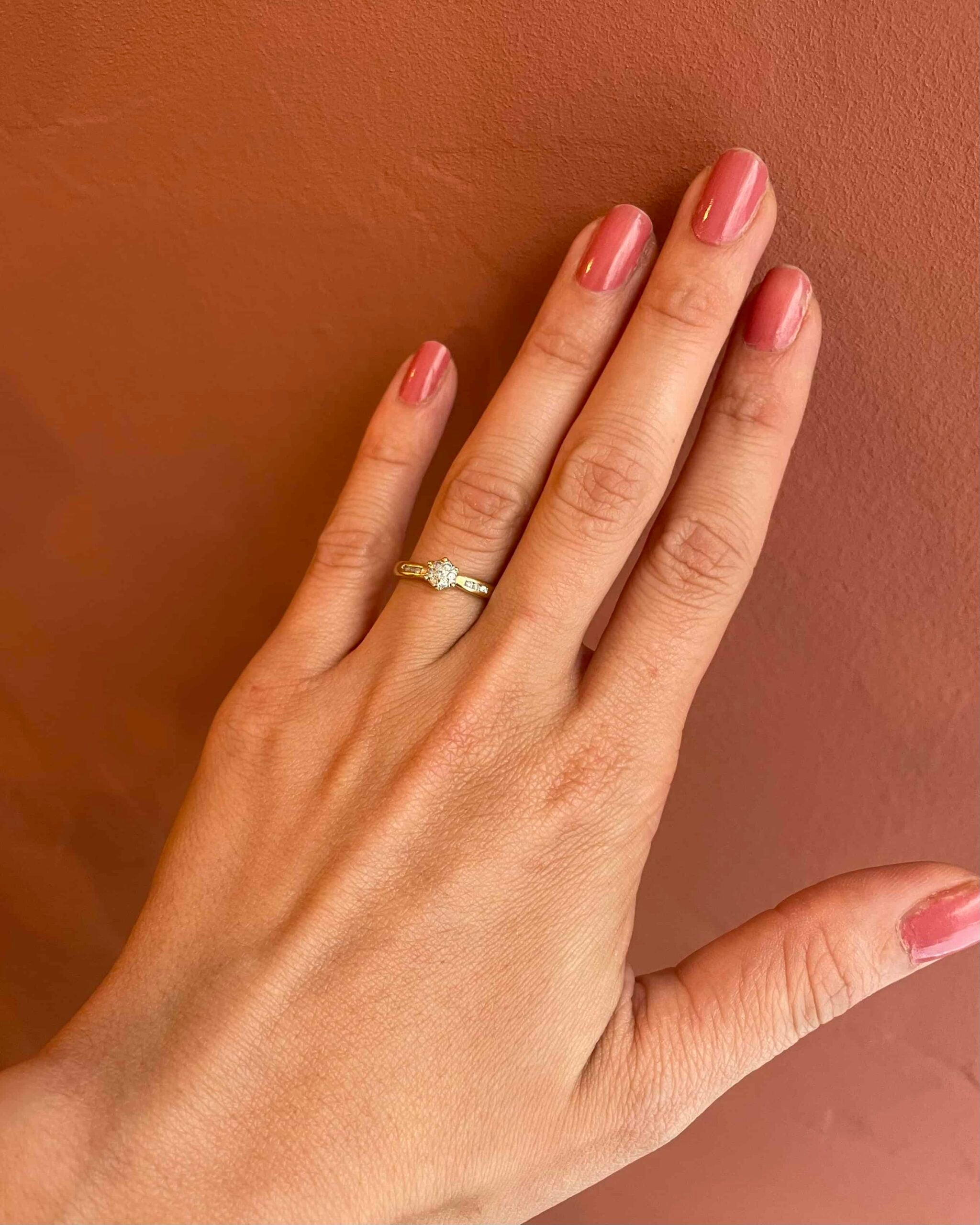 Bague Solitaire 13 Diamants Vintage "Tilly"