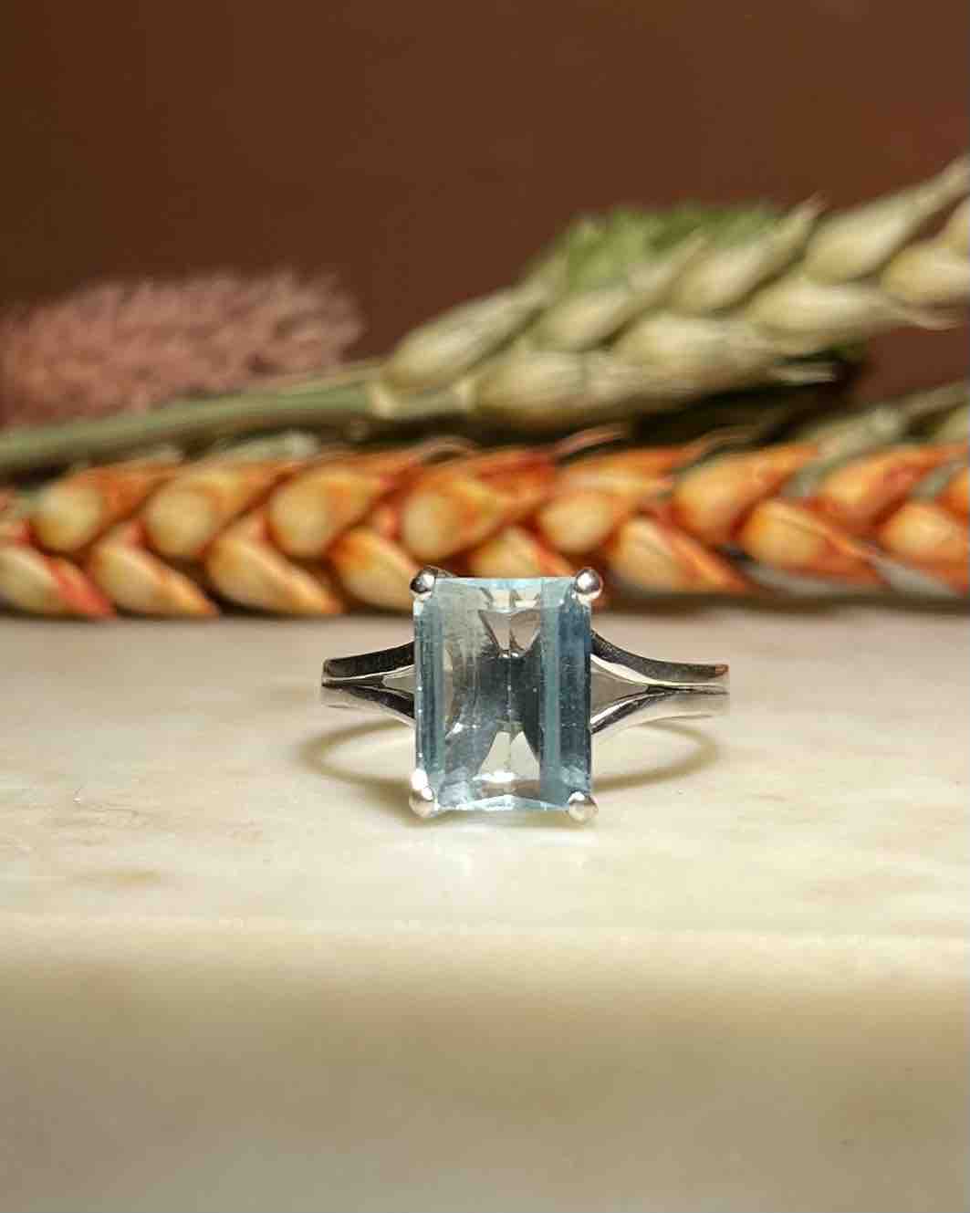 Bague vintage Aigue-Marine 2.20 carats "Maja"