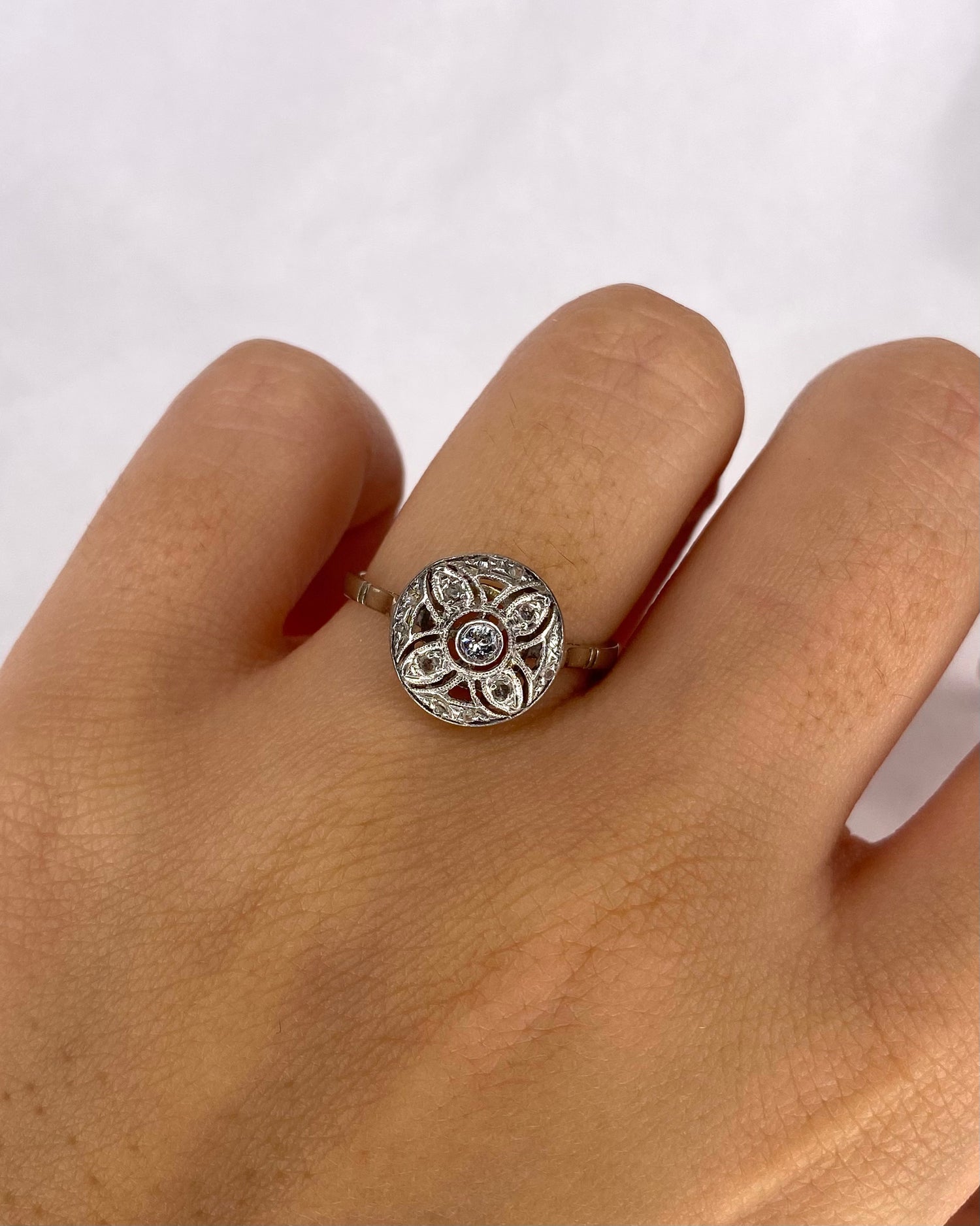 Bague Art Déco 13 Diamants "Suzanne"