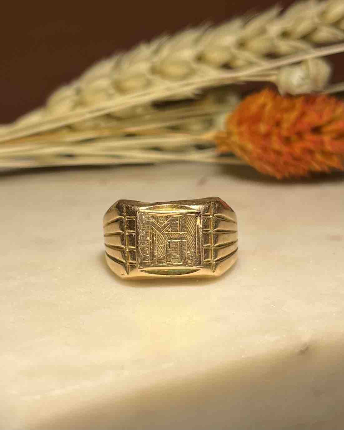 Bague chevalière Art Déco "Callisto"
