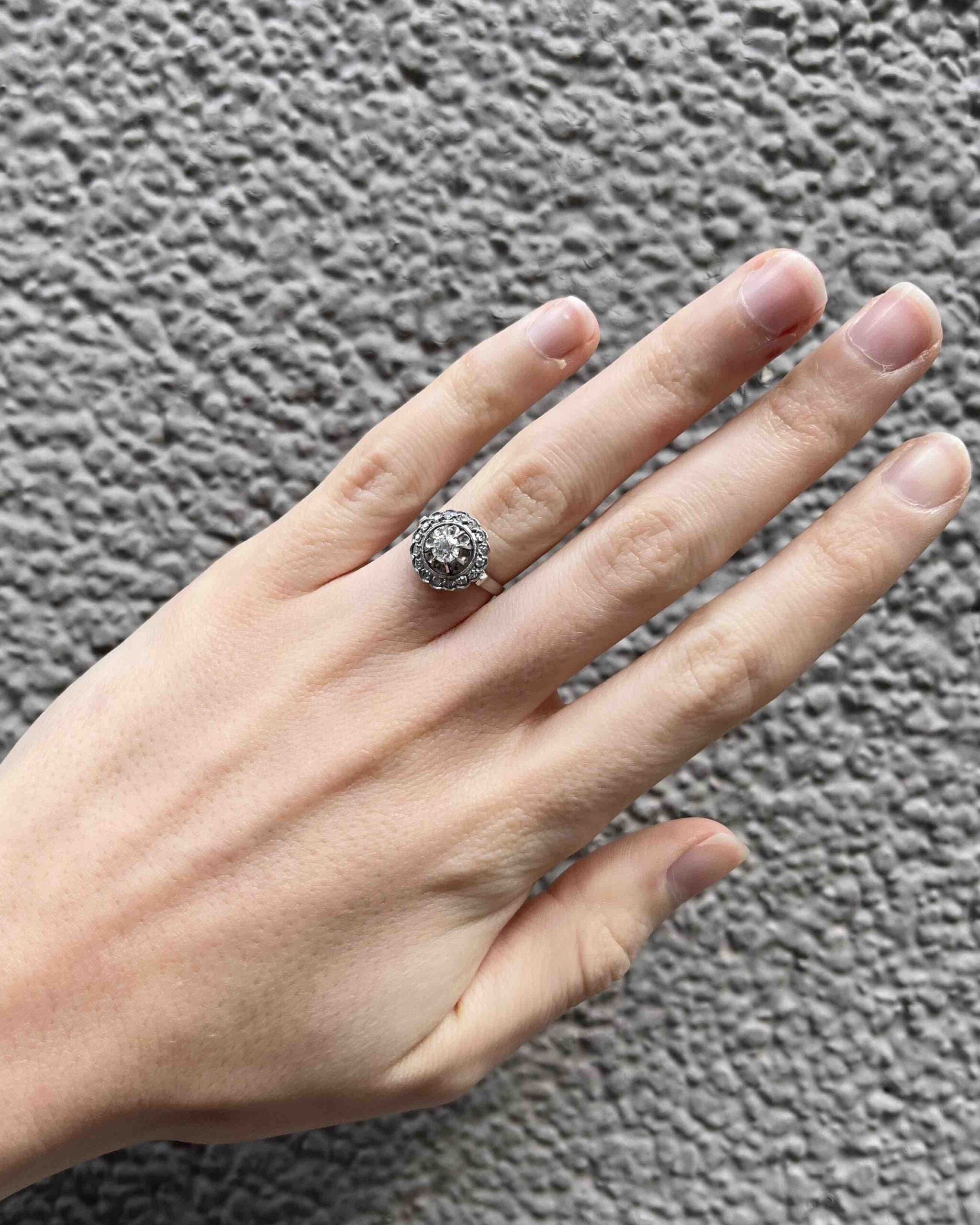 Bague Art-Déco Diamants "Capucine"