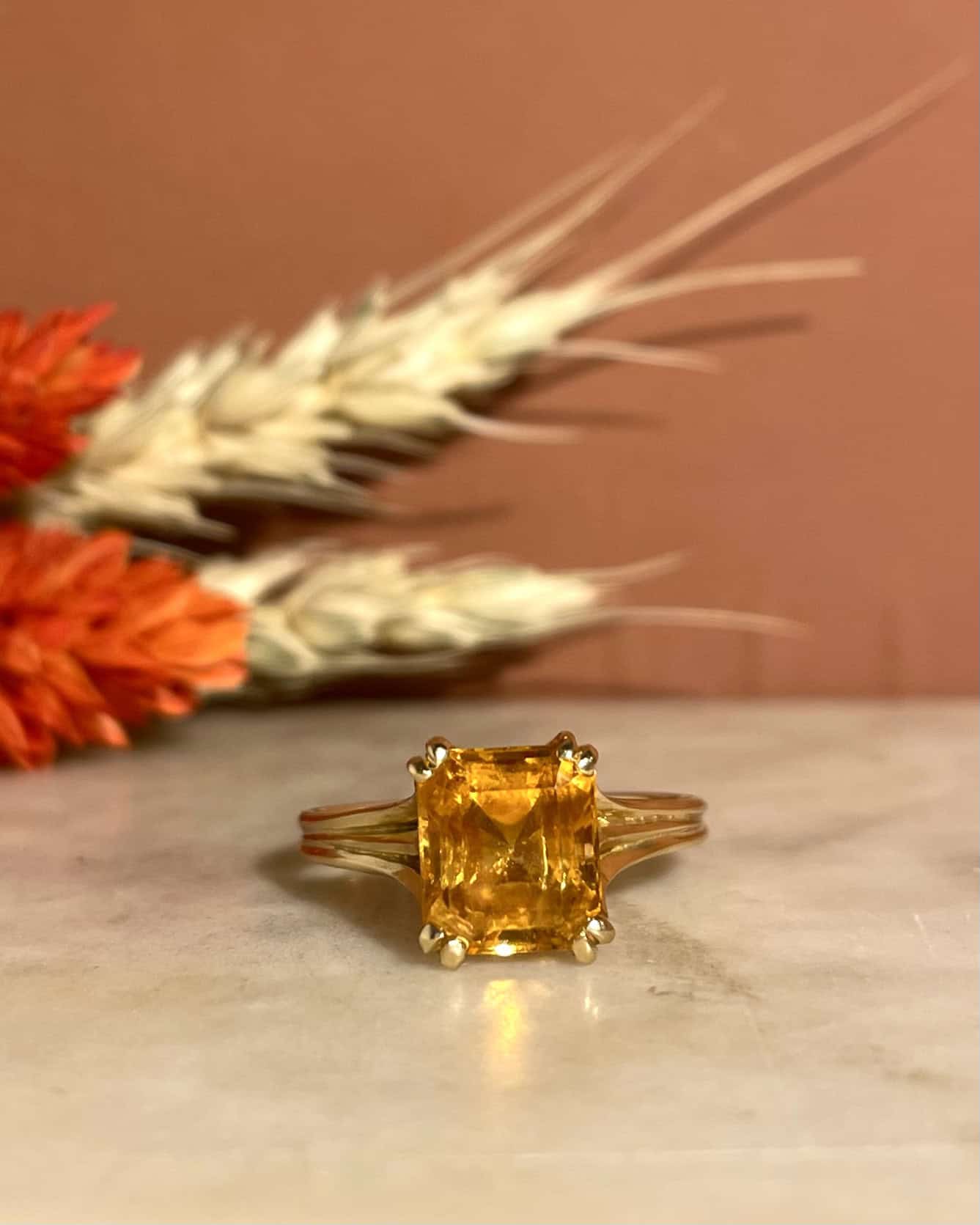 Bague Cocktail Citrine 3 carats "Elianna"