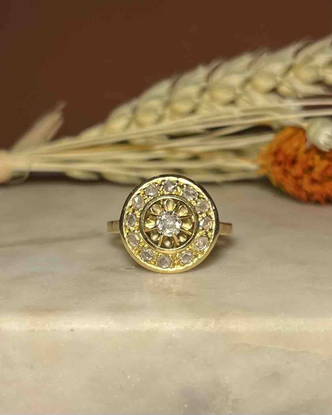 Bague Art-déco Diamants "Lottie"