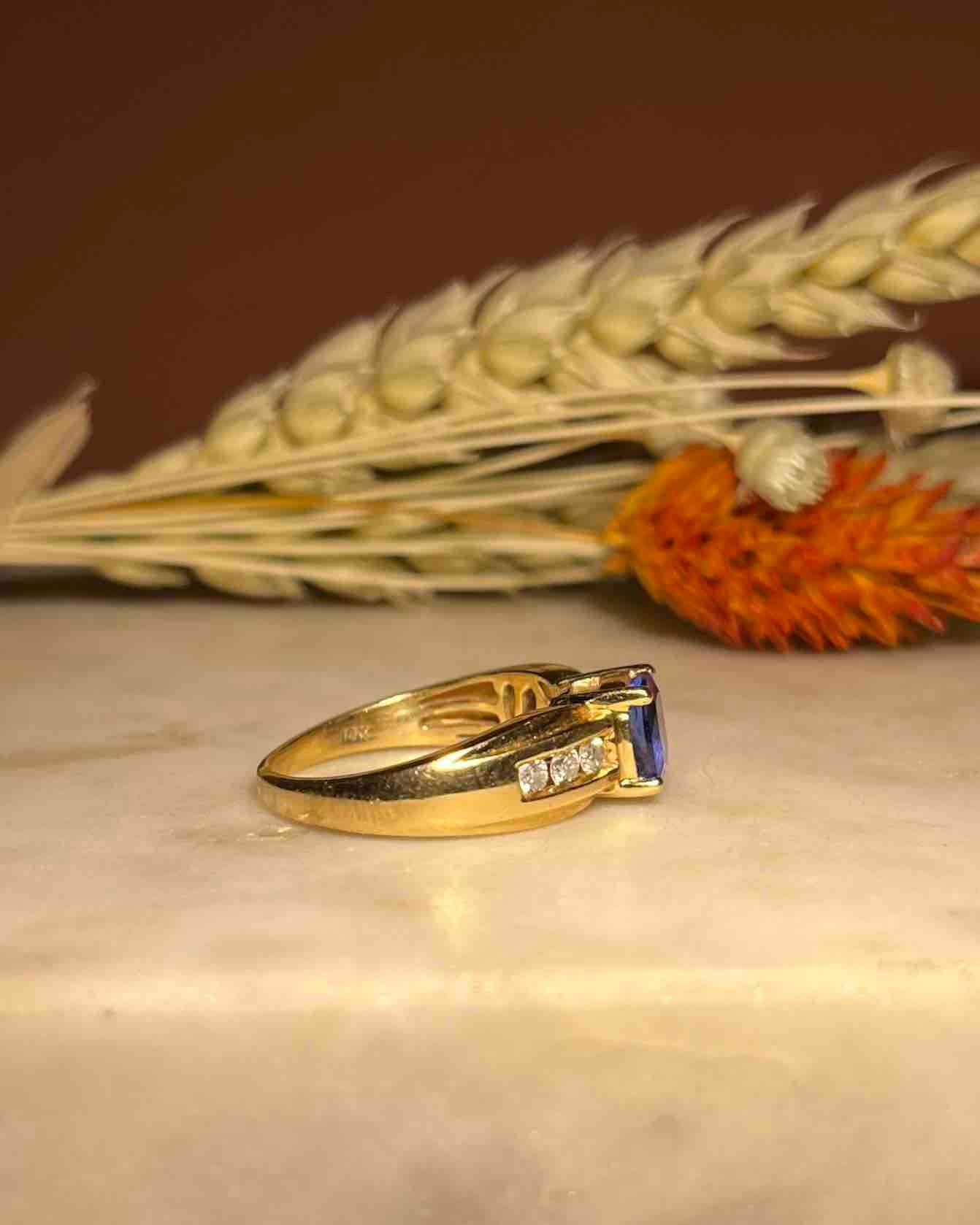 Bague Jonc Tanzanite & Diamants "Iliana"